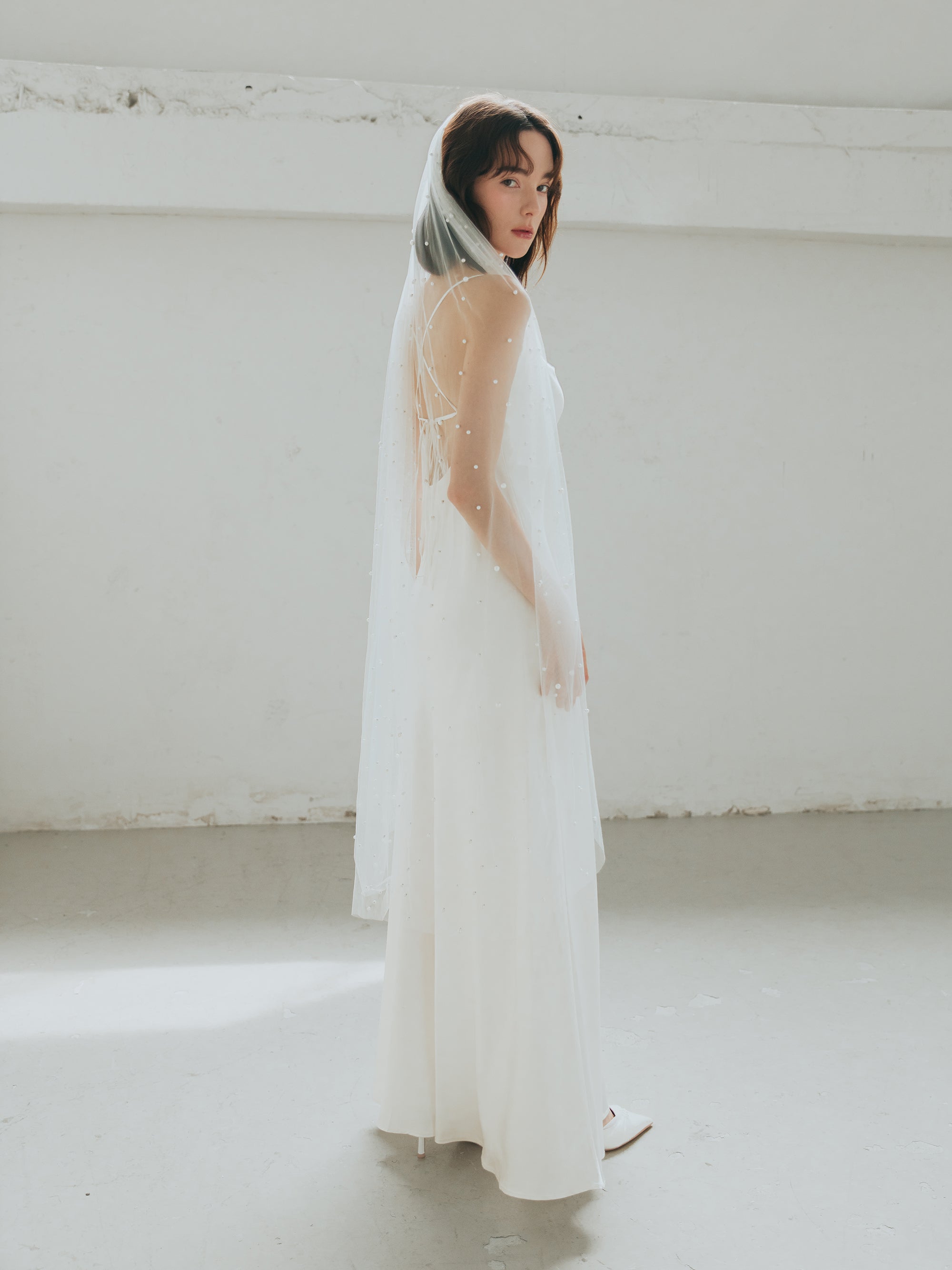 Bias Cut Pure Silk Wedding Dress