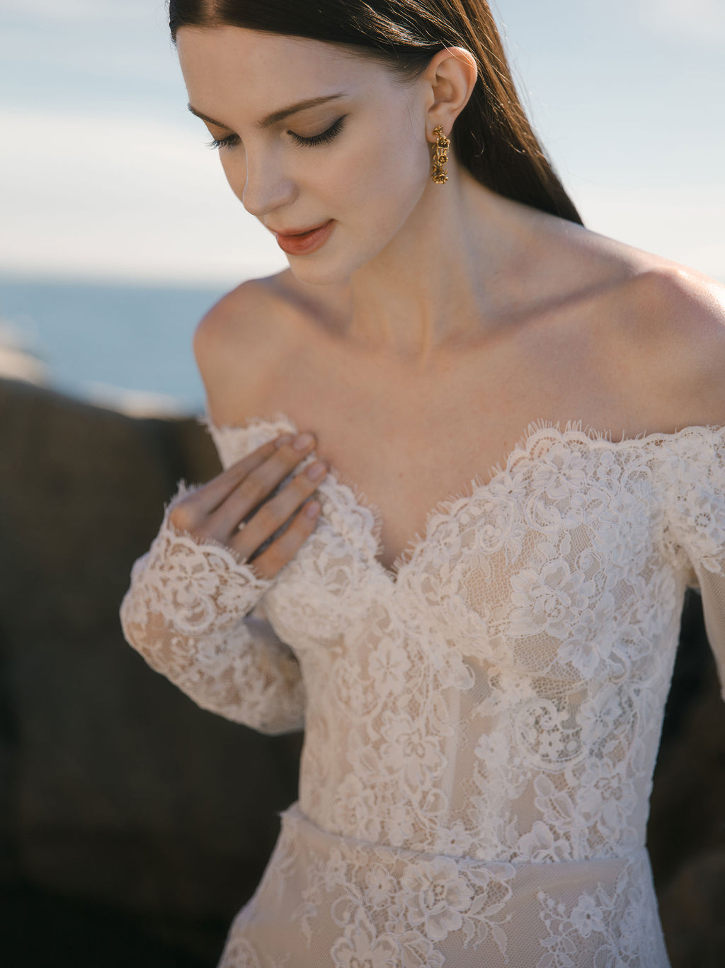 Lace Mini Wedding Dress - Bridal After Party Dress