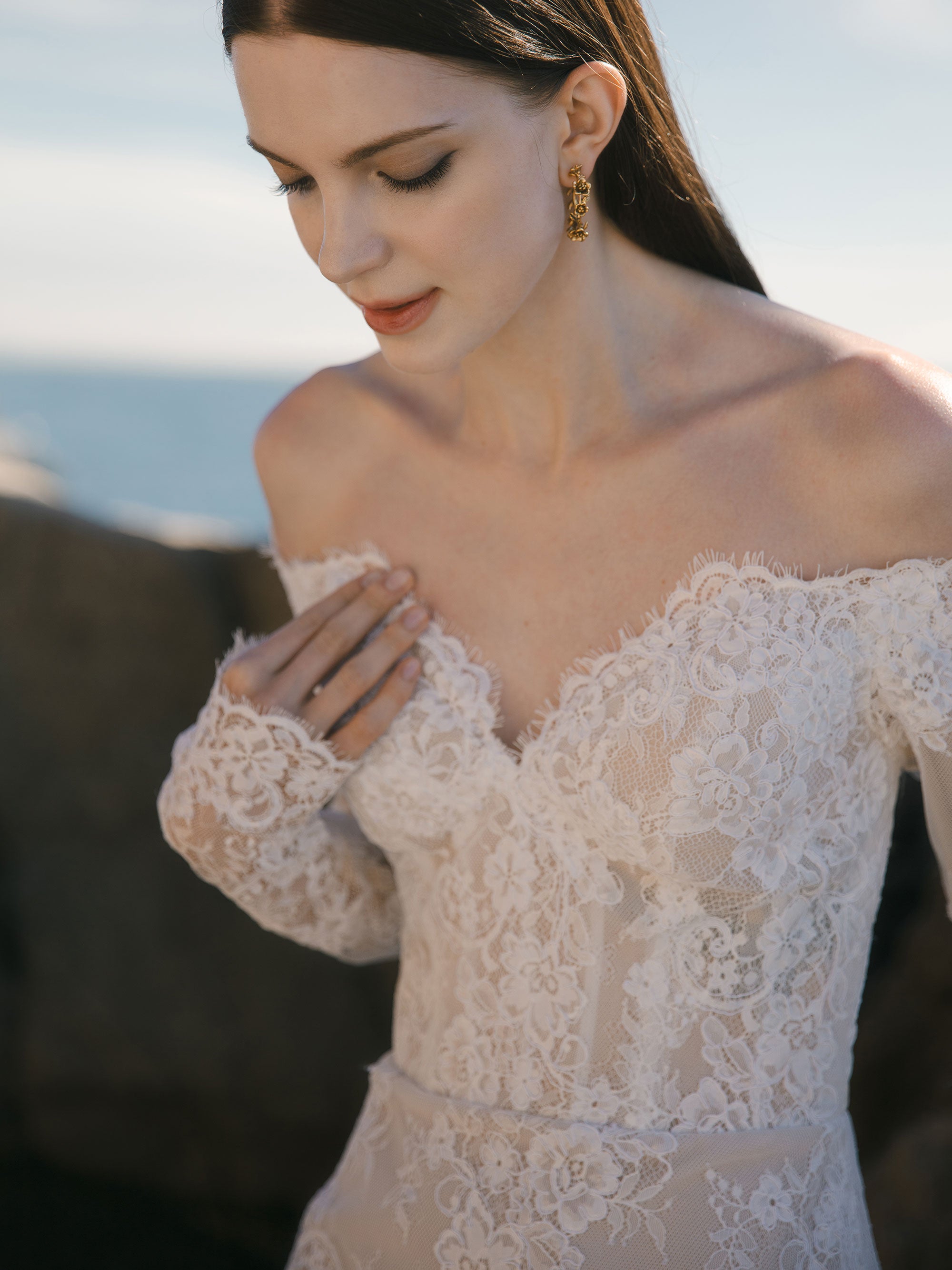 Lace Mini Wedding Dress - Bridal After Party Dress