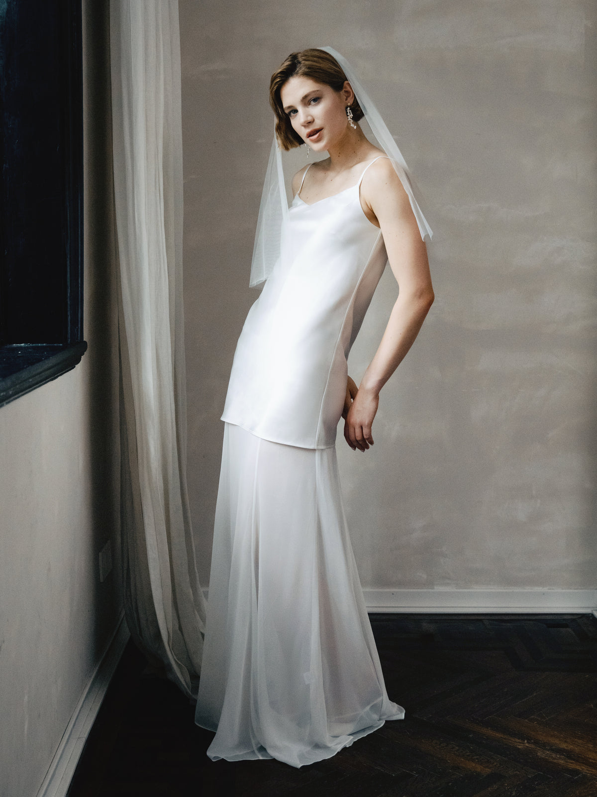 Asetete Satin Slip Wedding Dress