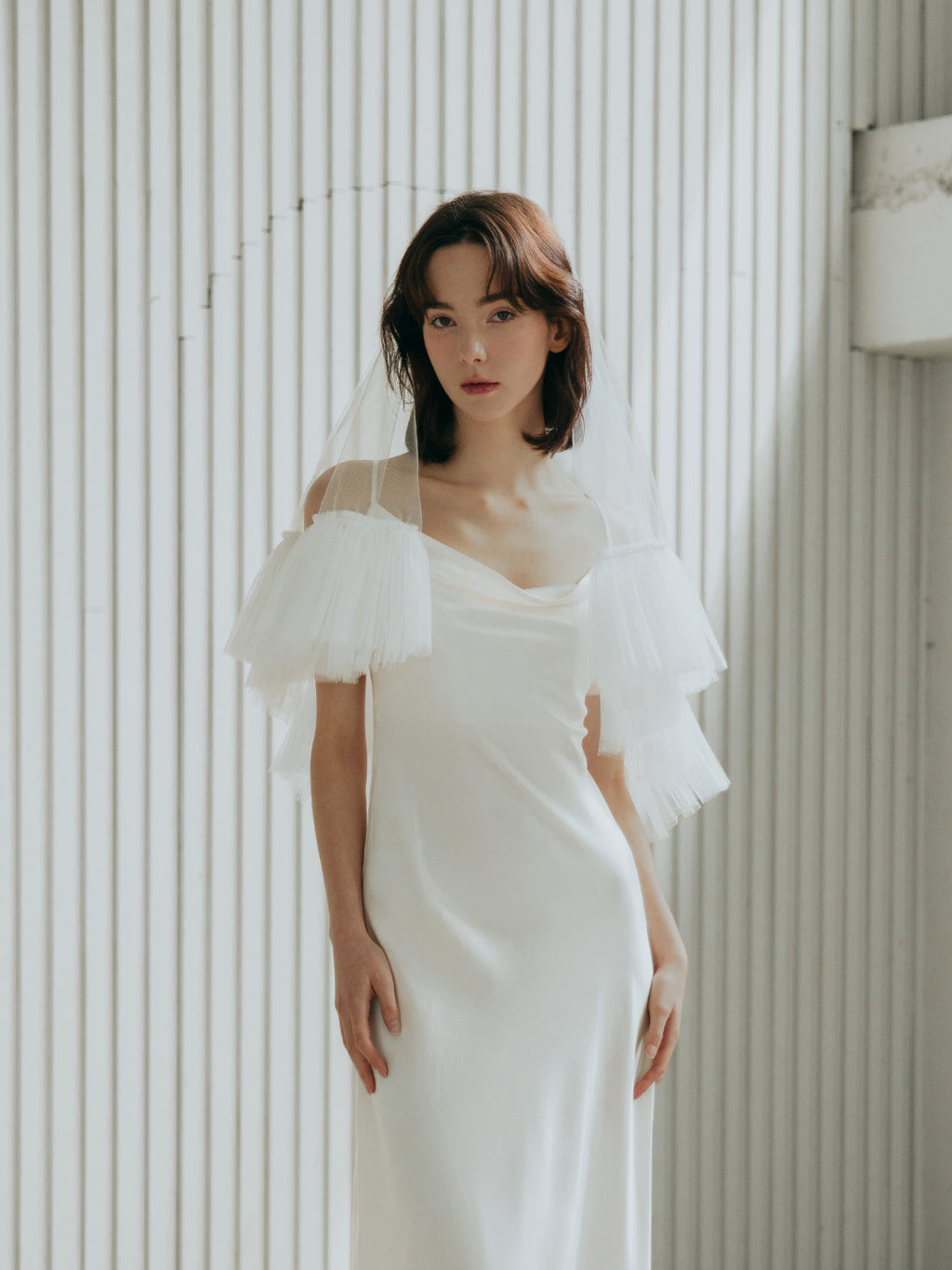 Ruffle Edge Statement Bridal Veil