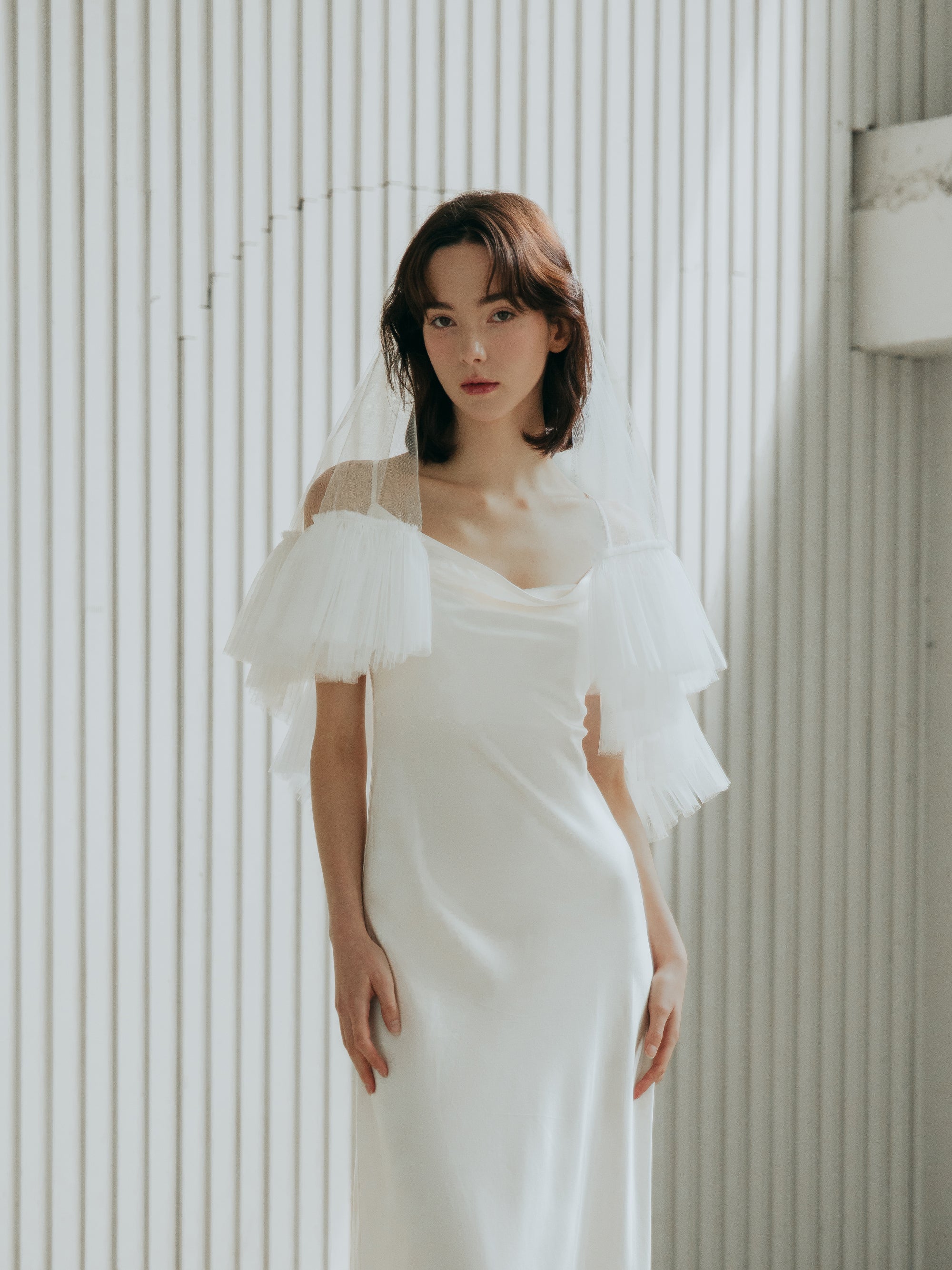 Ruffle Edge Statement Bridal Veil