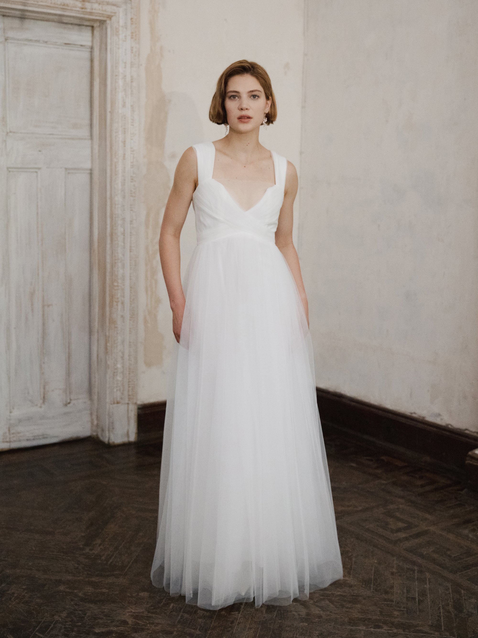 Simple Tulle Wedding Dress