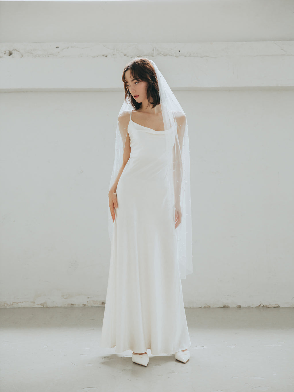 Bias Cut Pure Silk Wedding Dress