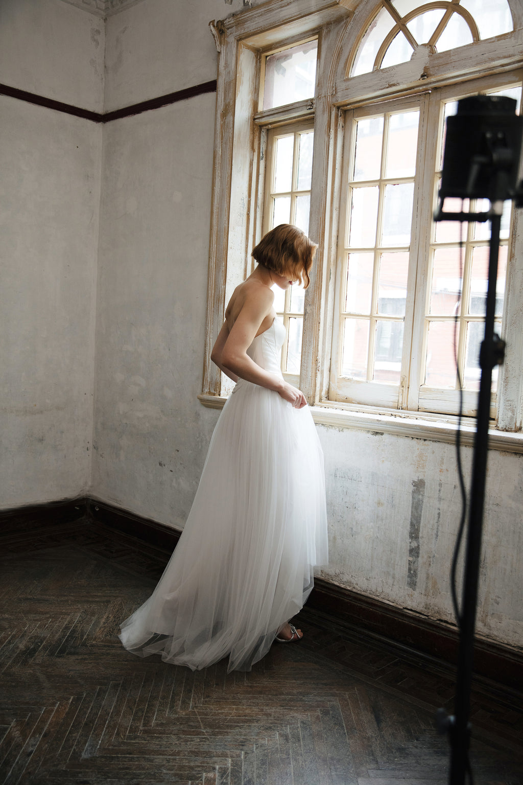 Tulle Skirt Two Piece Set - Corset Wedding Dress