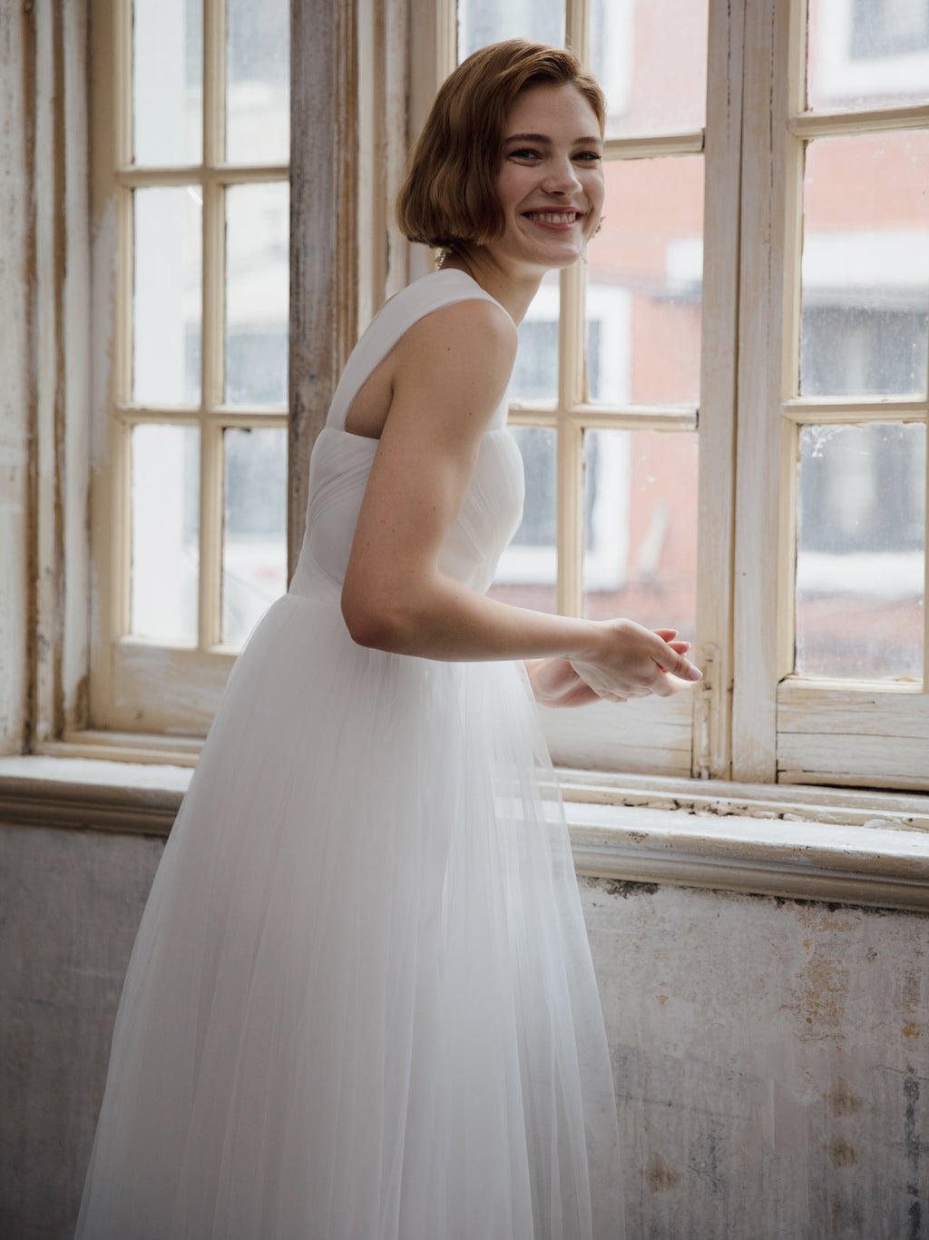 Simple Tulle Wedding Dress