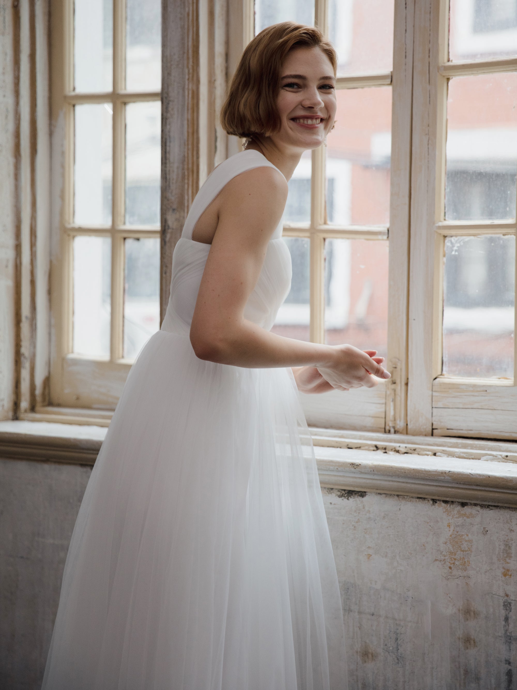 Simple Tulle Wedding Dress
