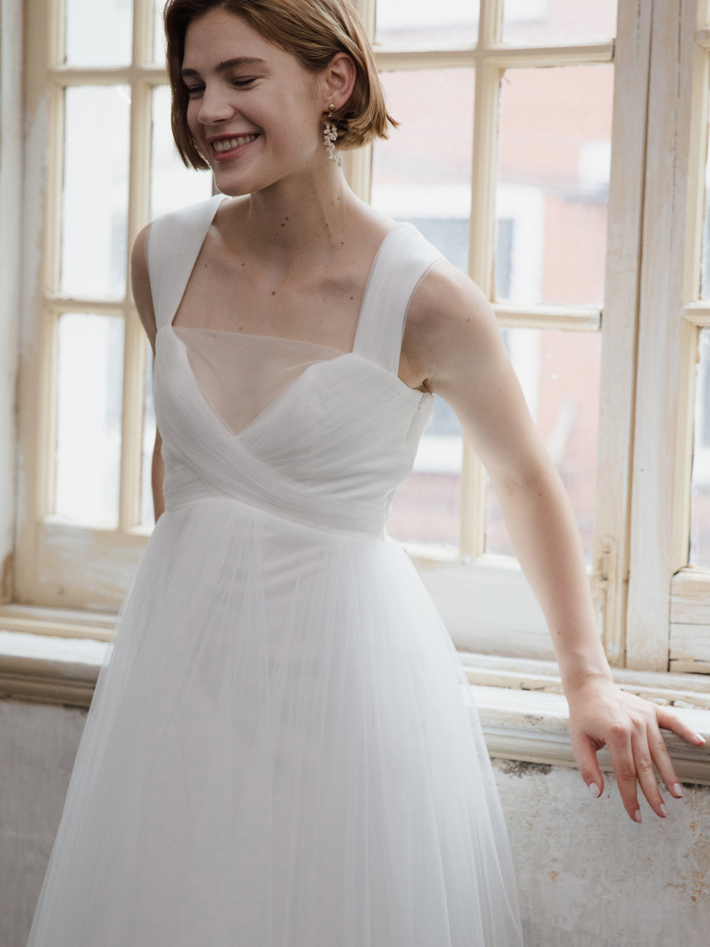 Simple Tulle Wedding Dress