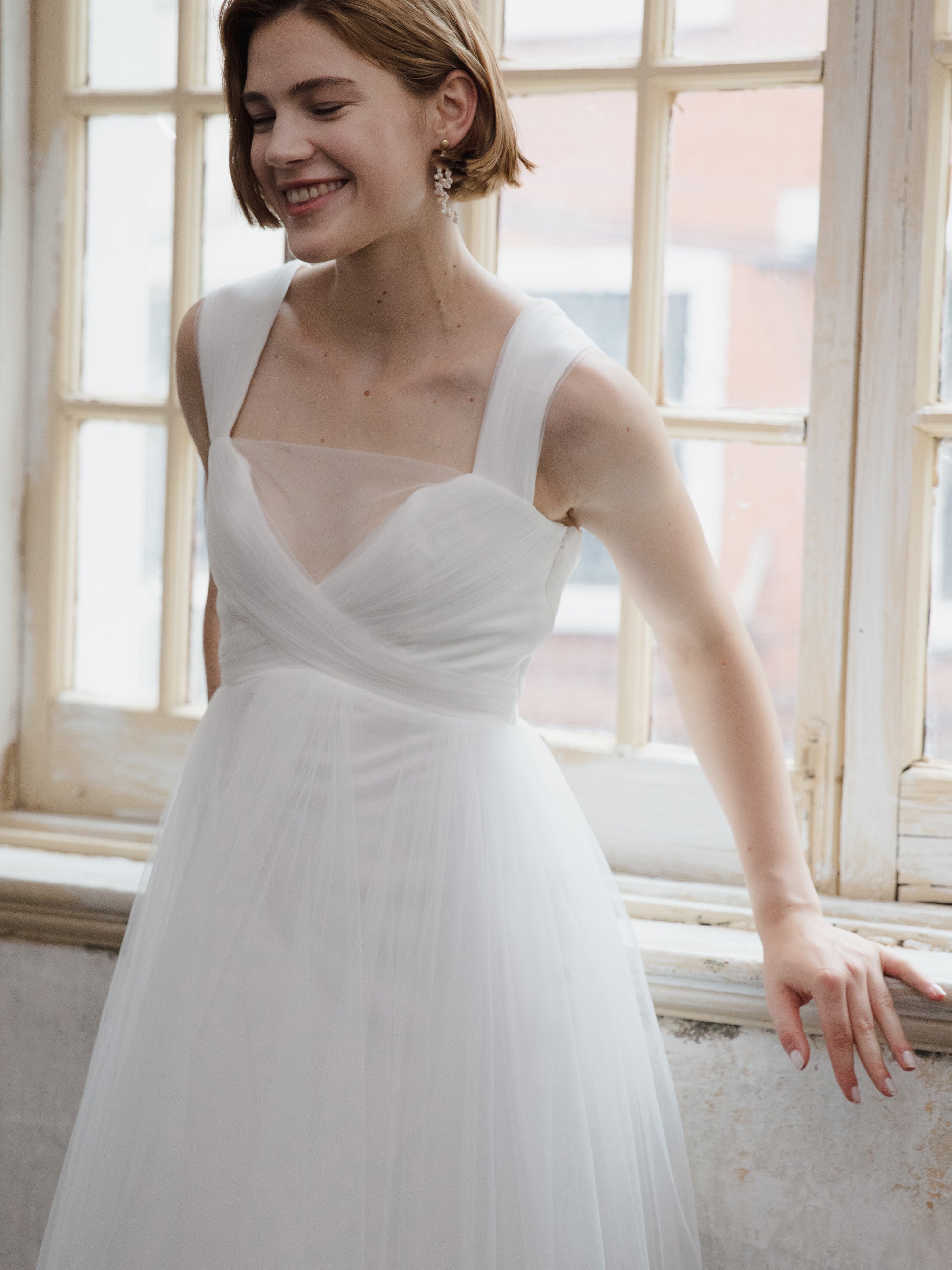 Simple Tulle Wedding Dress