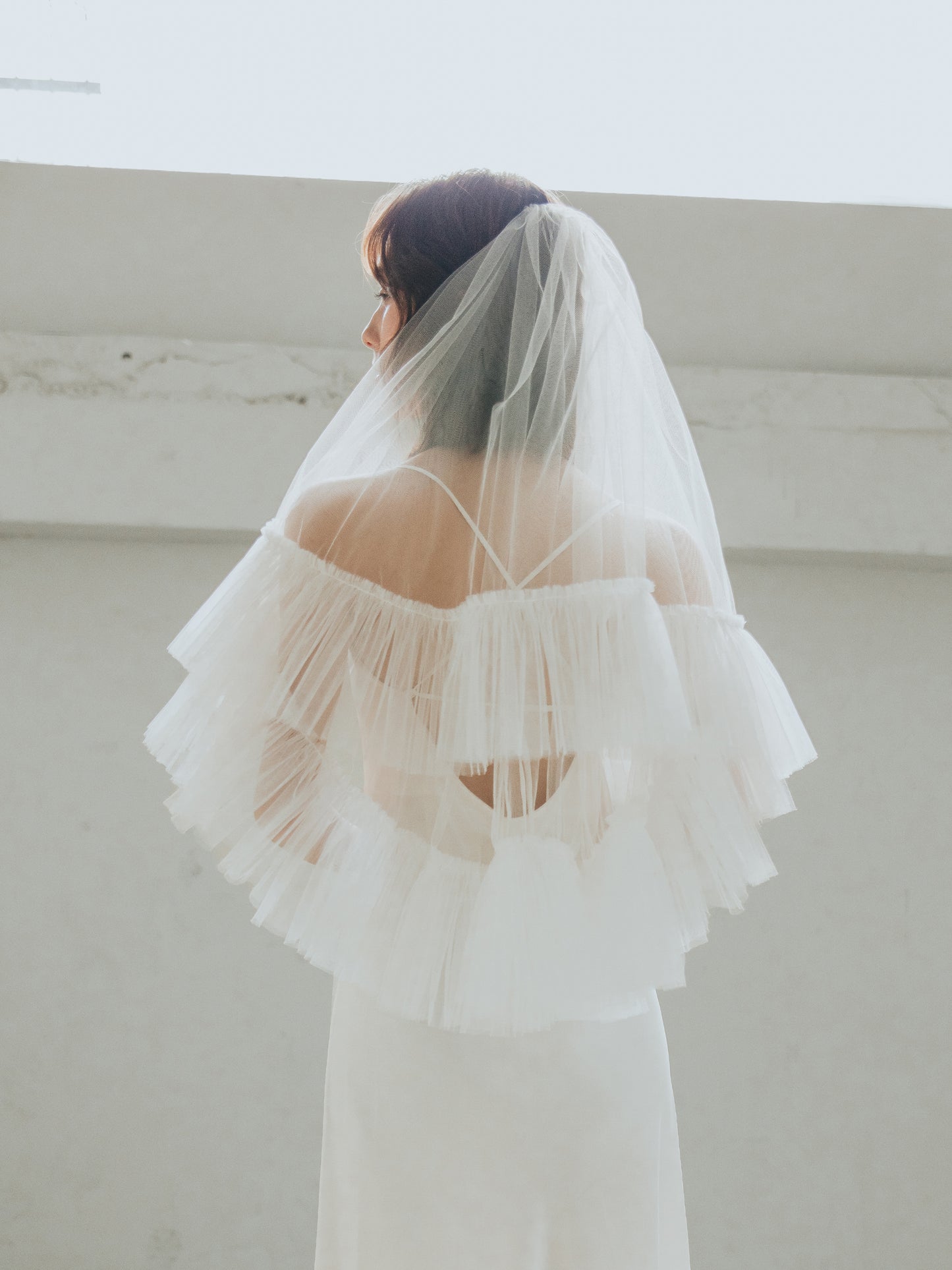 Frill Tulle Bridal Veil