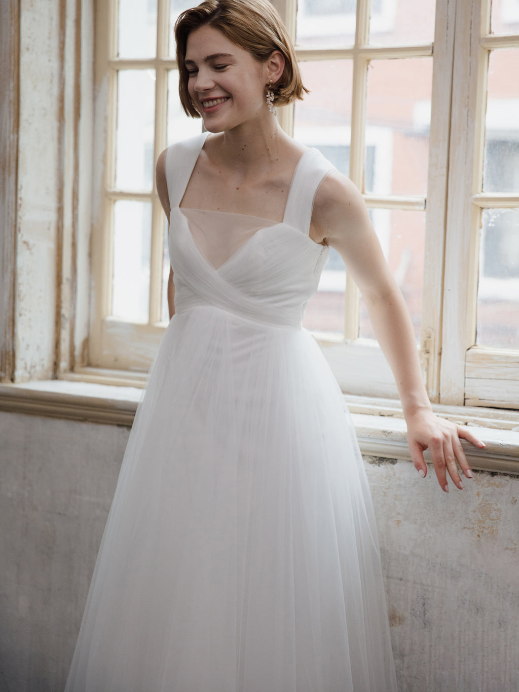Simple Tulle Wedding Dress