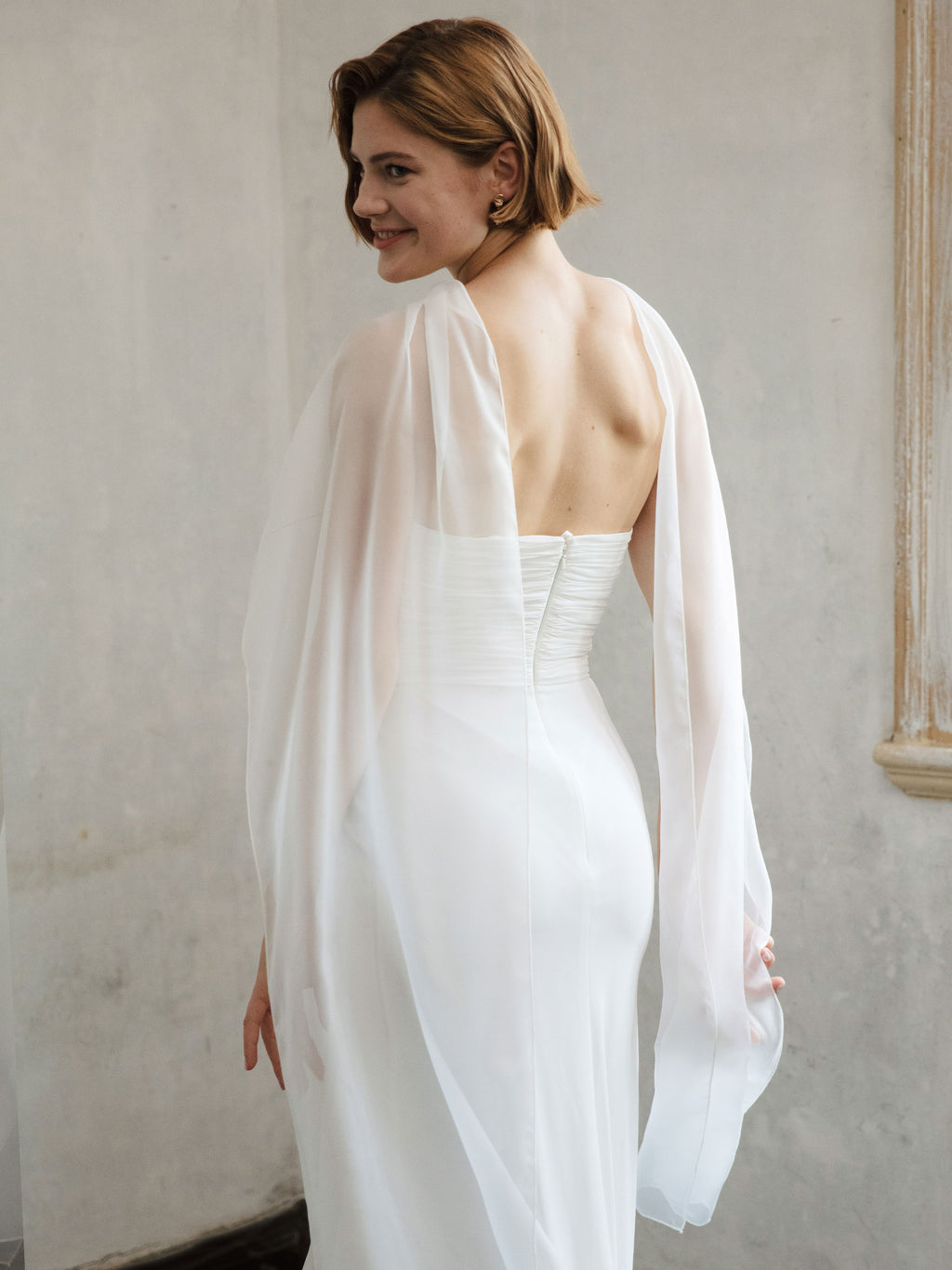 Strapless Modest Wedding Dress