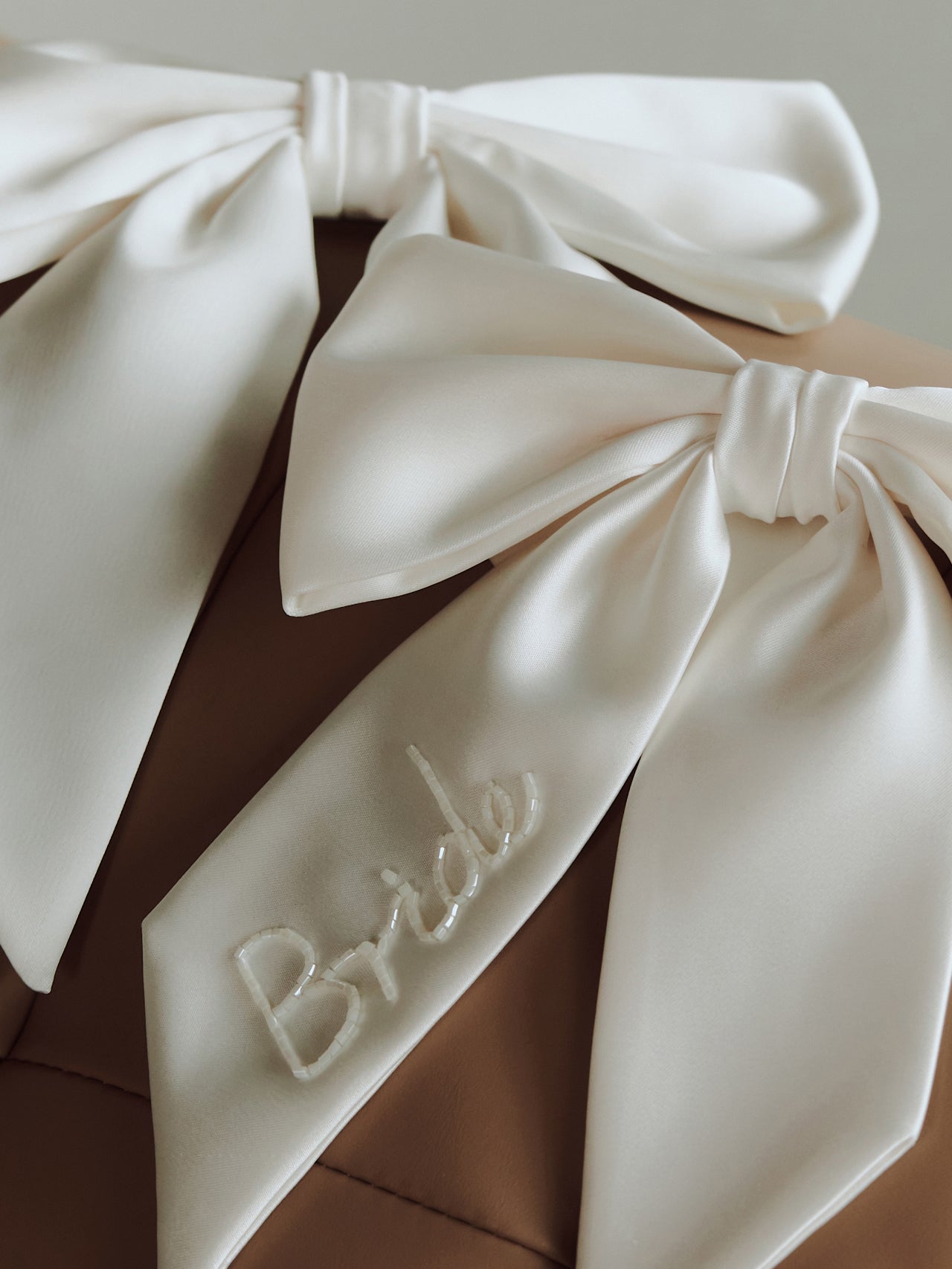 Silky Satin Oversized Bridal Bow