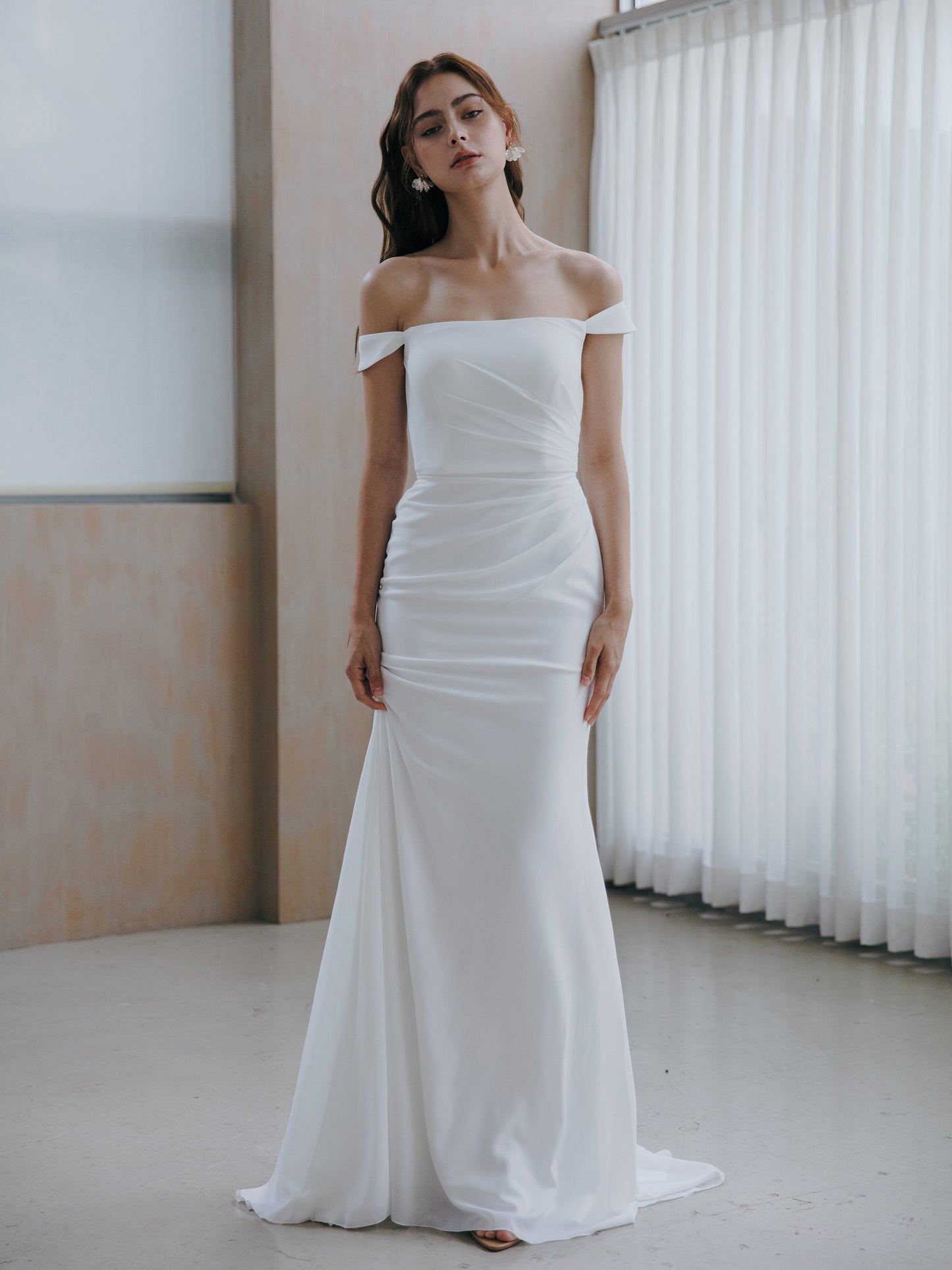 Off Shoulder Wedding Dress