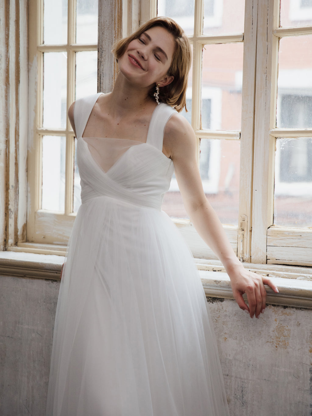 Simple Tulle Wedding Dress