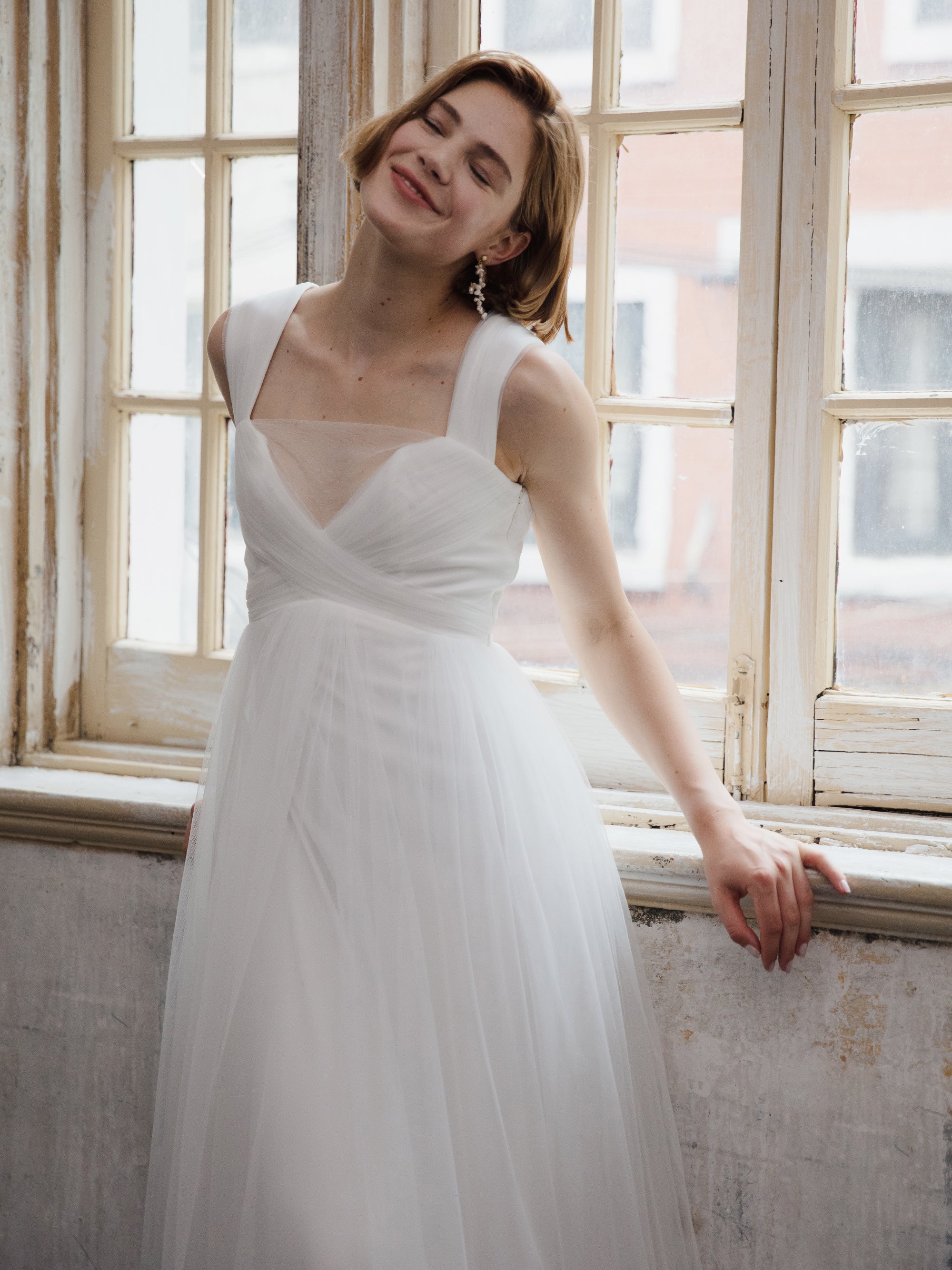 Simple Tulle Wedding Dress