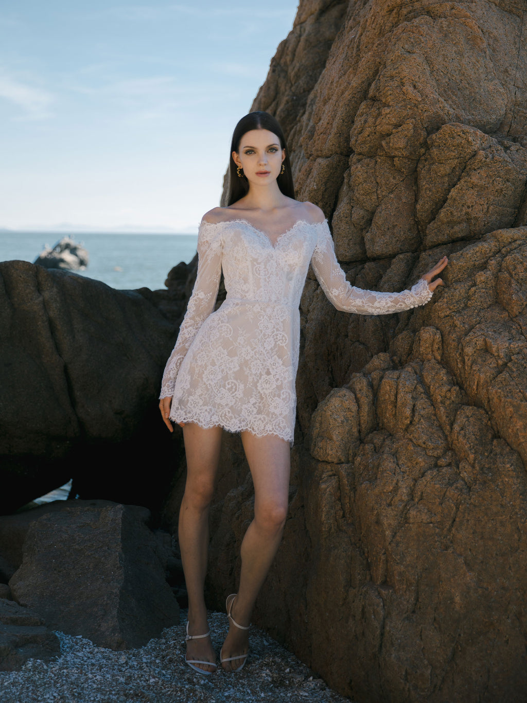 Lace Mini Wedding Dress - Bridal After Party Dress