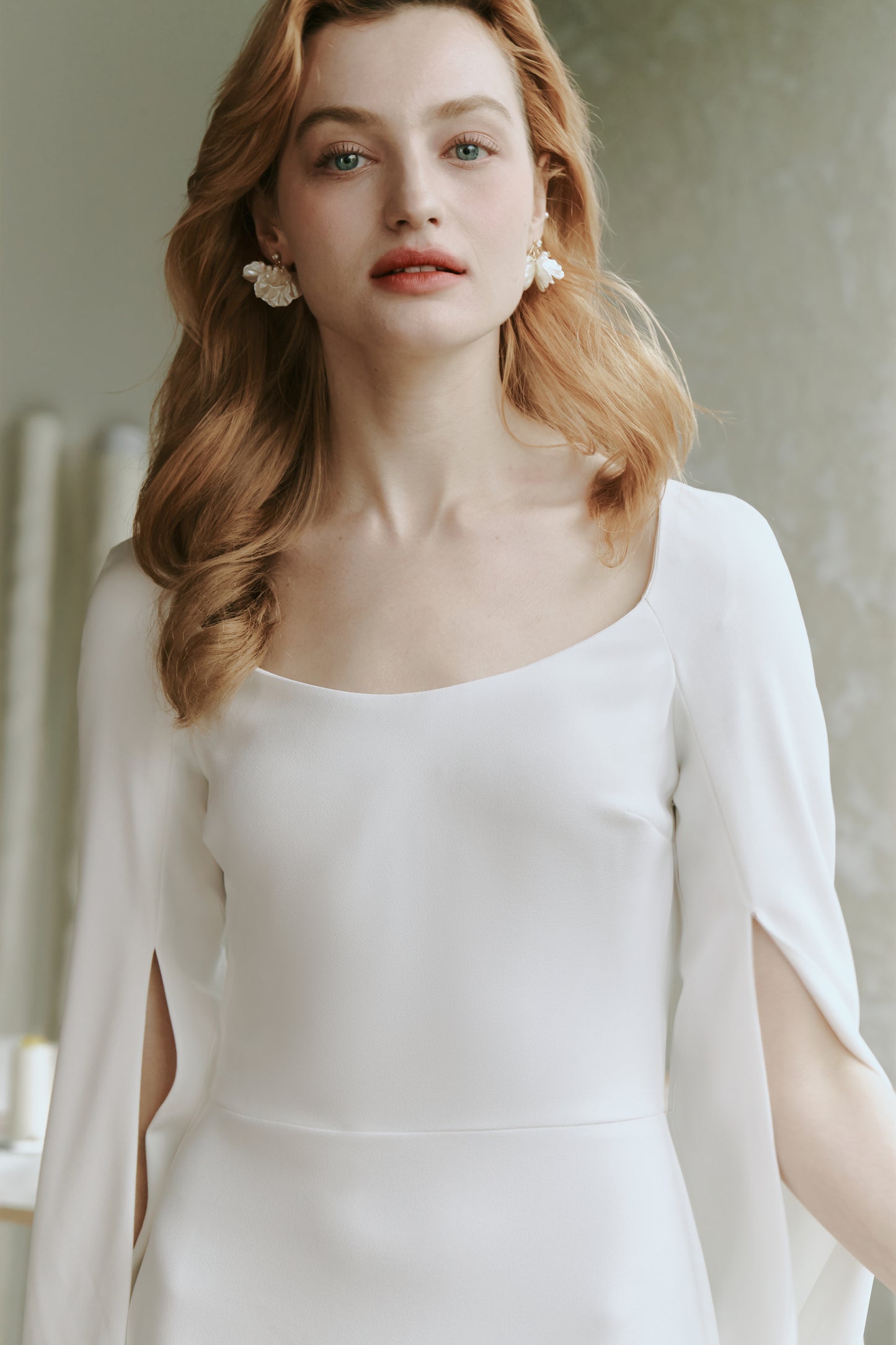 Wedding Dress with Long Flowing Sleeves