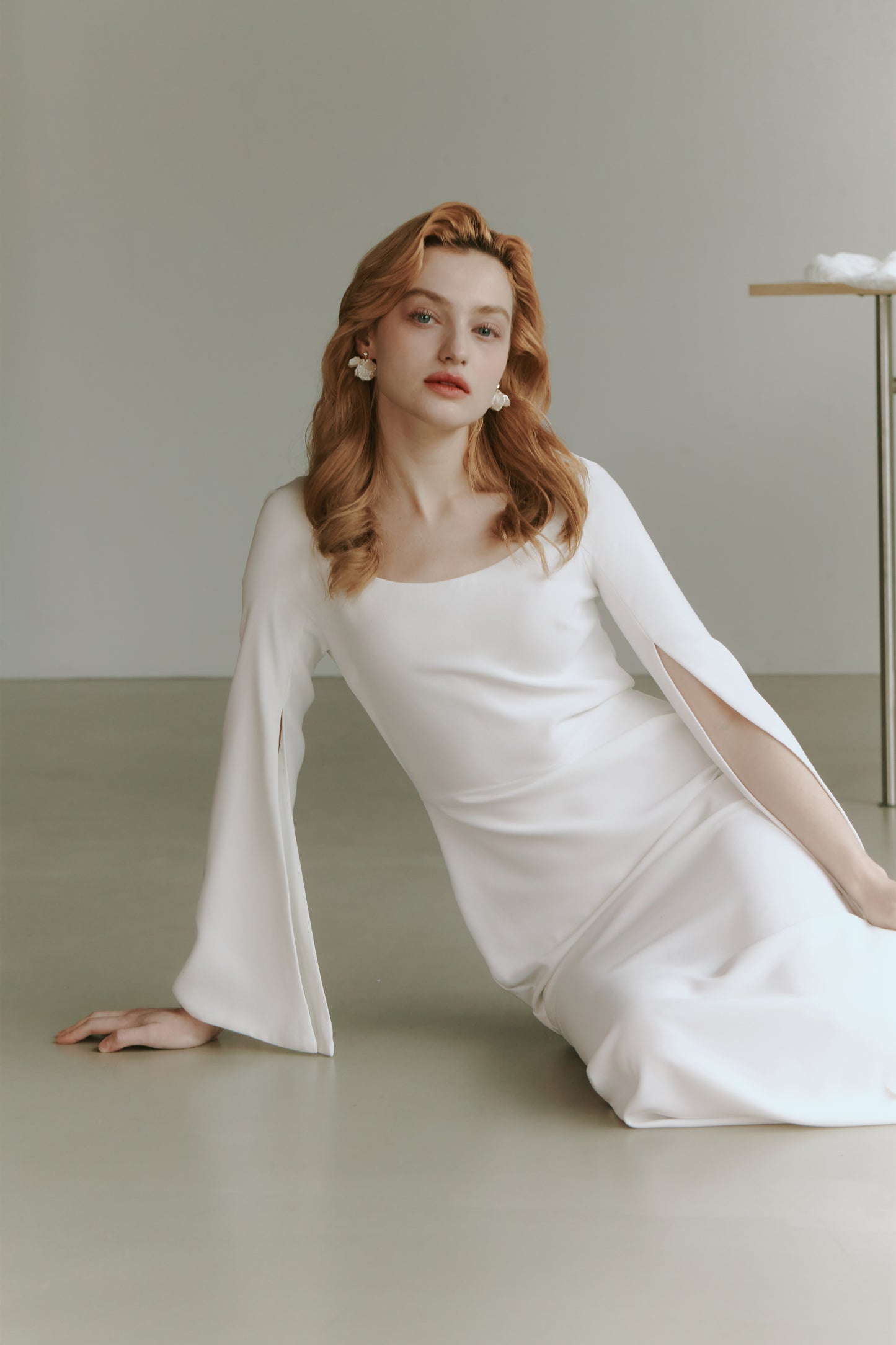 Wedding Dress with Long Flowing Sleeves