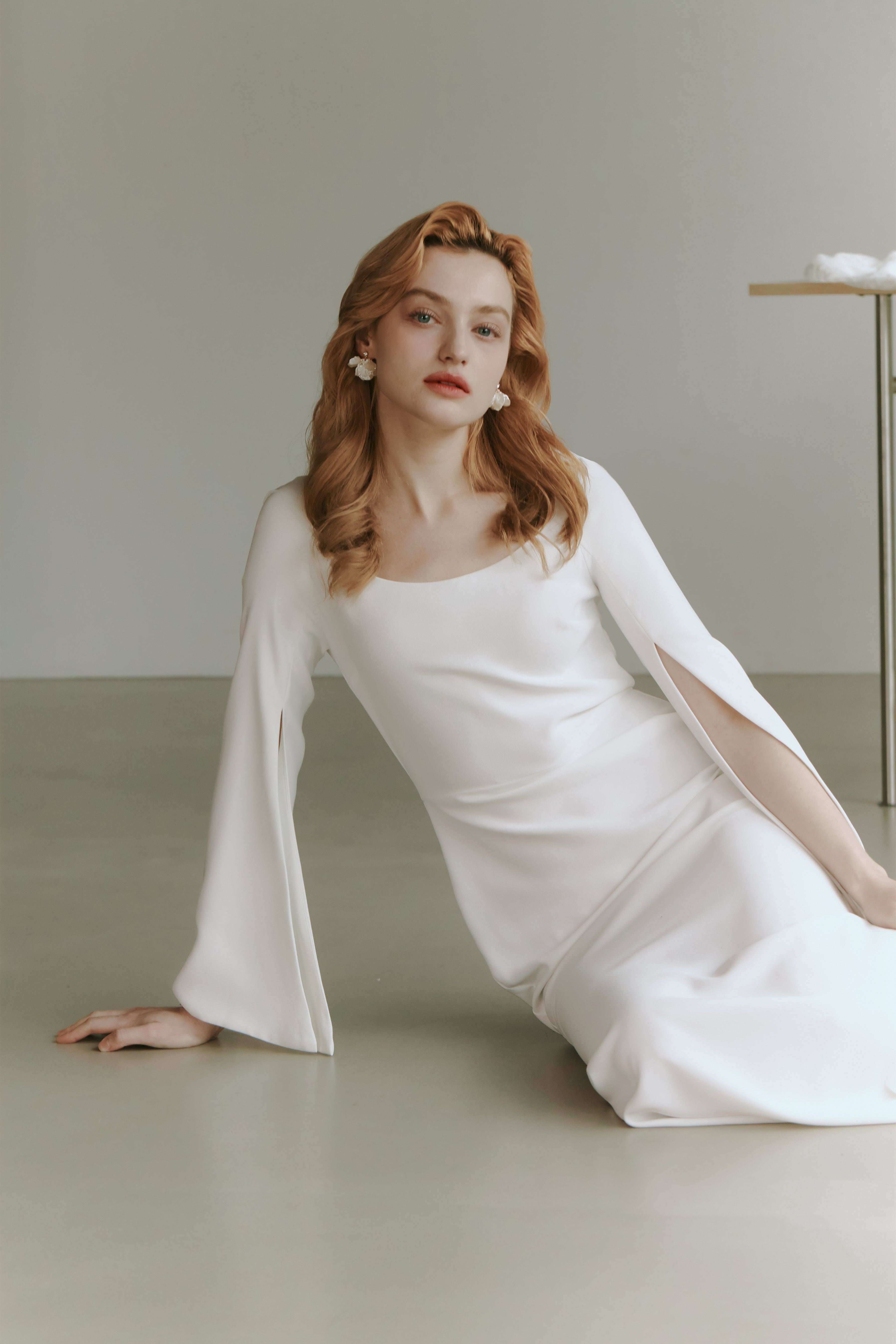 Minimalist Crepe Wedding Dress