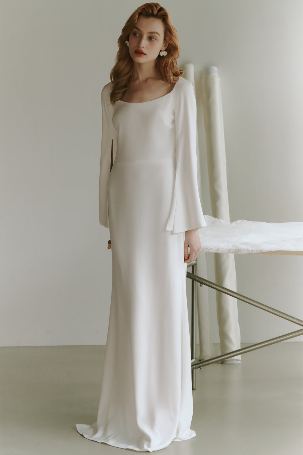 Minimalist Crepe Wedding Dress