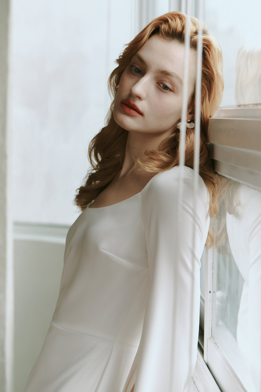 Minimalist Crepe Wedding Dress