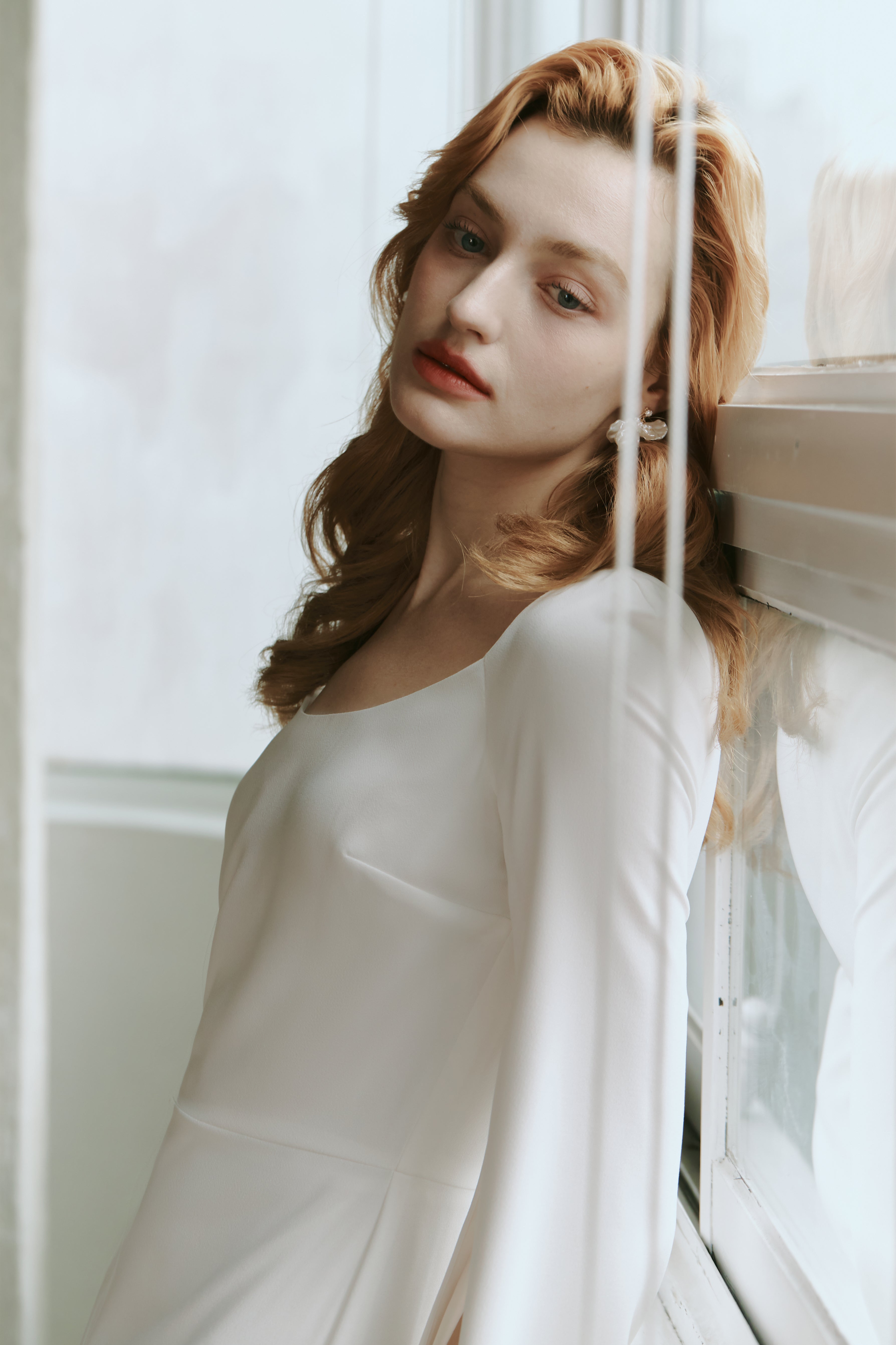 Minimalist Crepe Wedding Dress