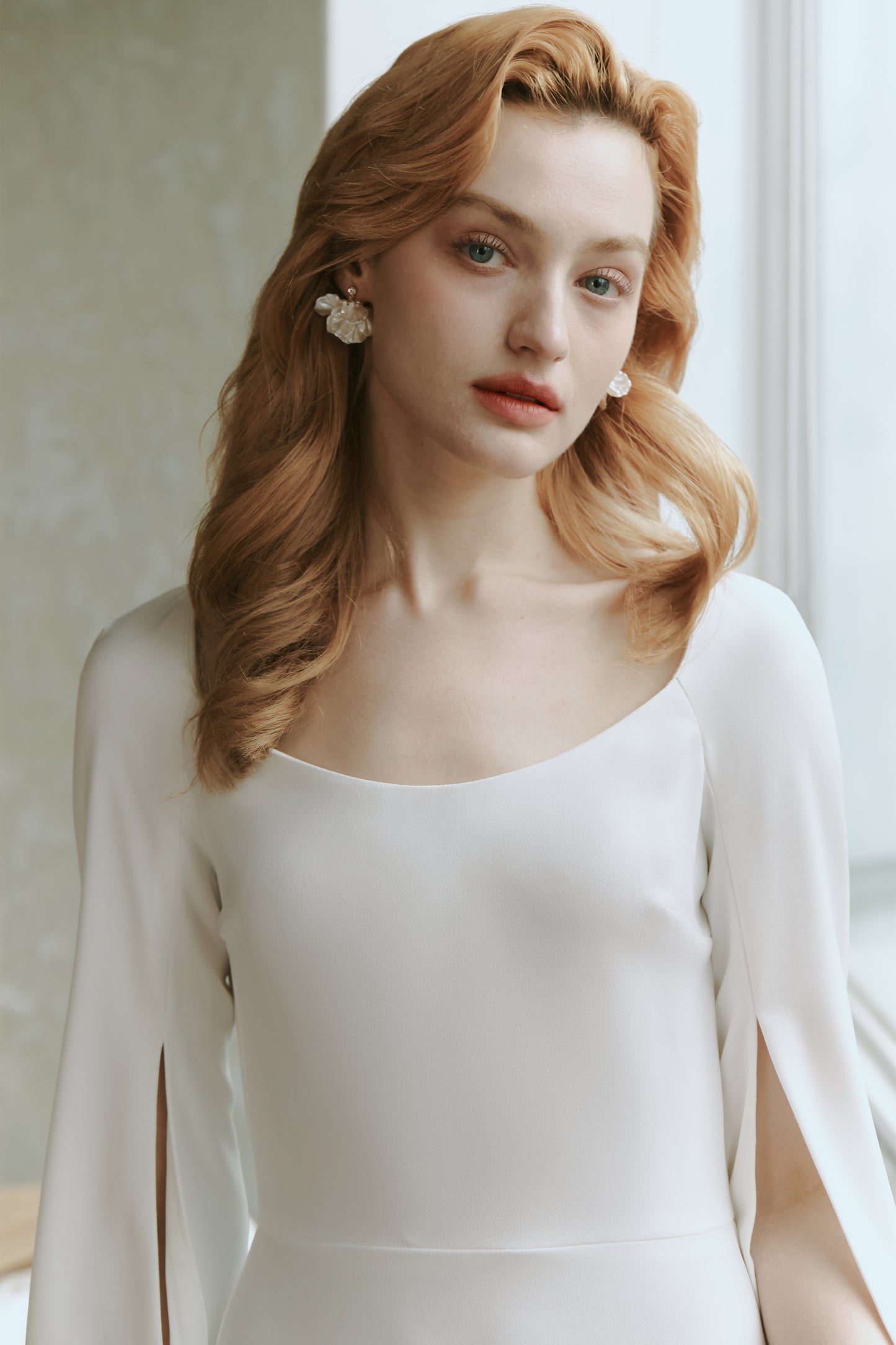 Wedding Dress with Long Flowing Sleeves