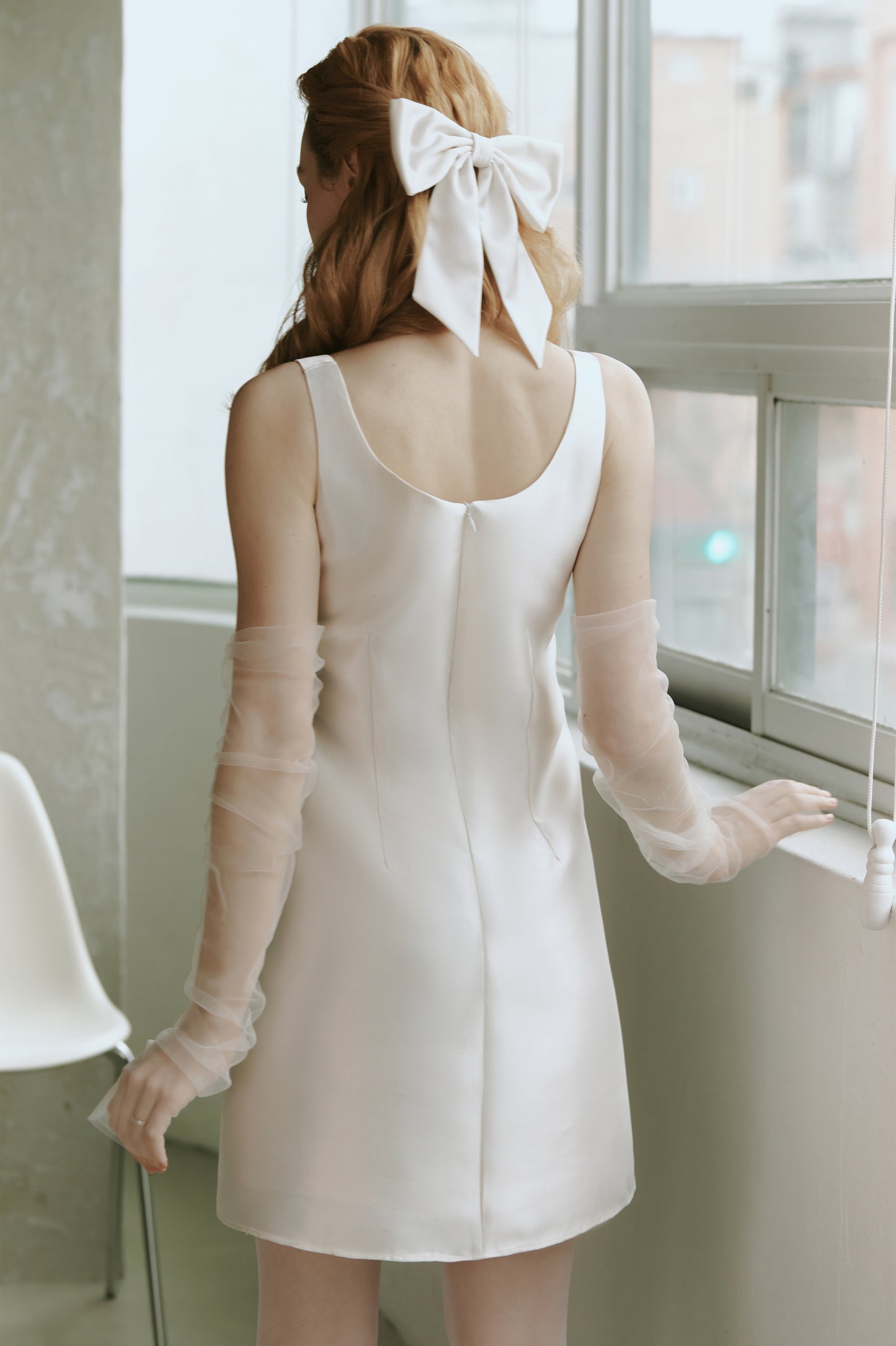 Mikado Satin Short Wedding Dress