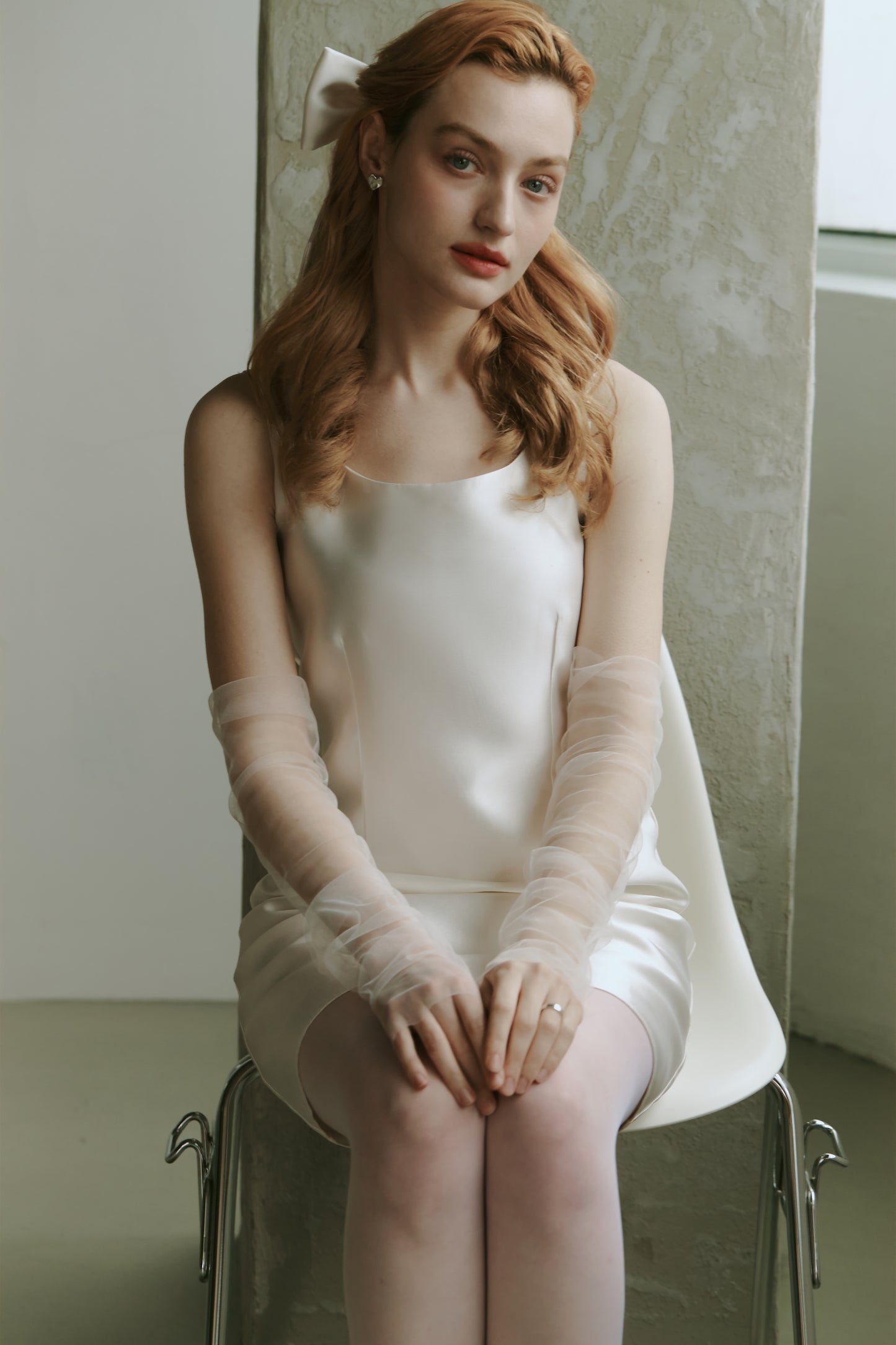 Mikado Satin Short Wedding Dress