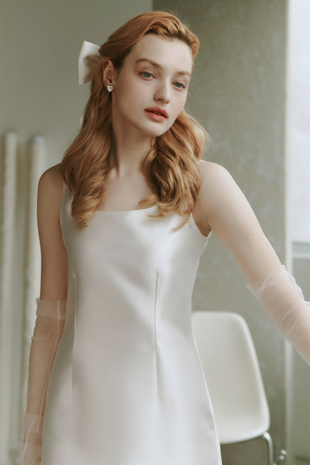 Mikado Satin Short Wedding Dress
