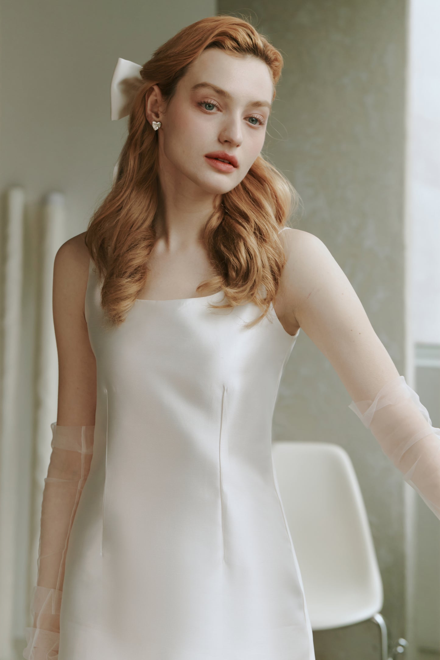 Mikado Satin Short Wedding Dress