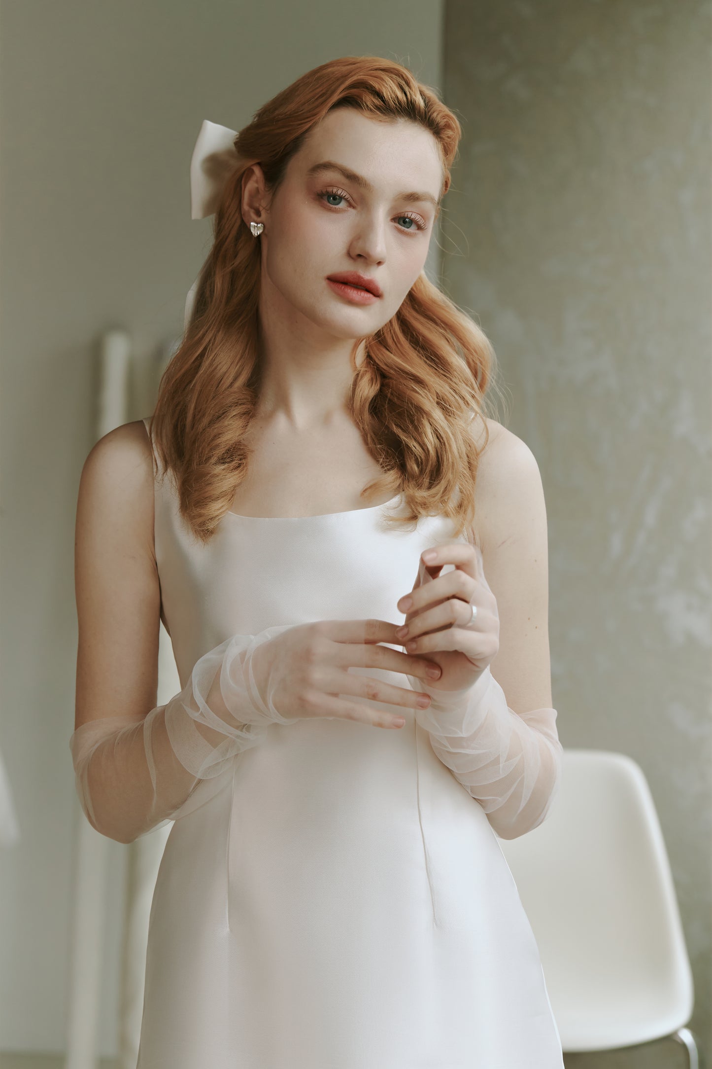 Mikado Satin Short Wedding Dress