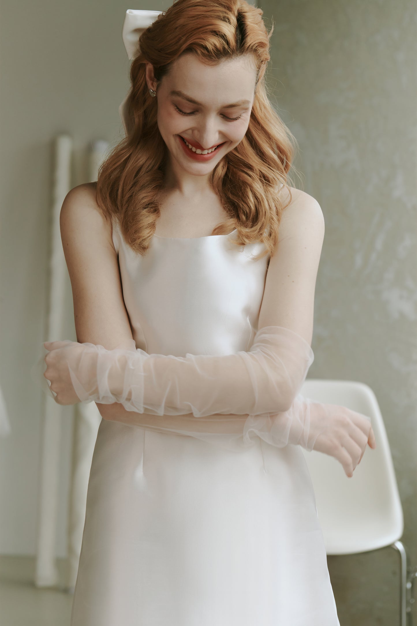 Mikado Satin Short Wedding Dress