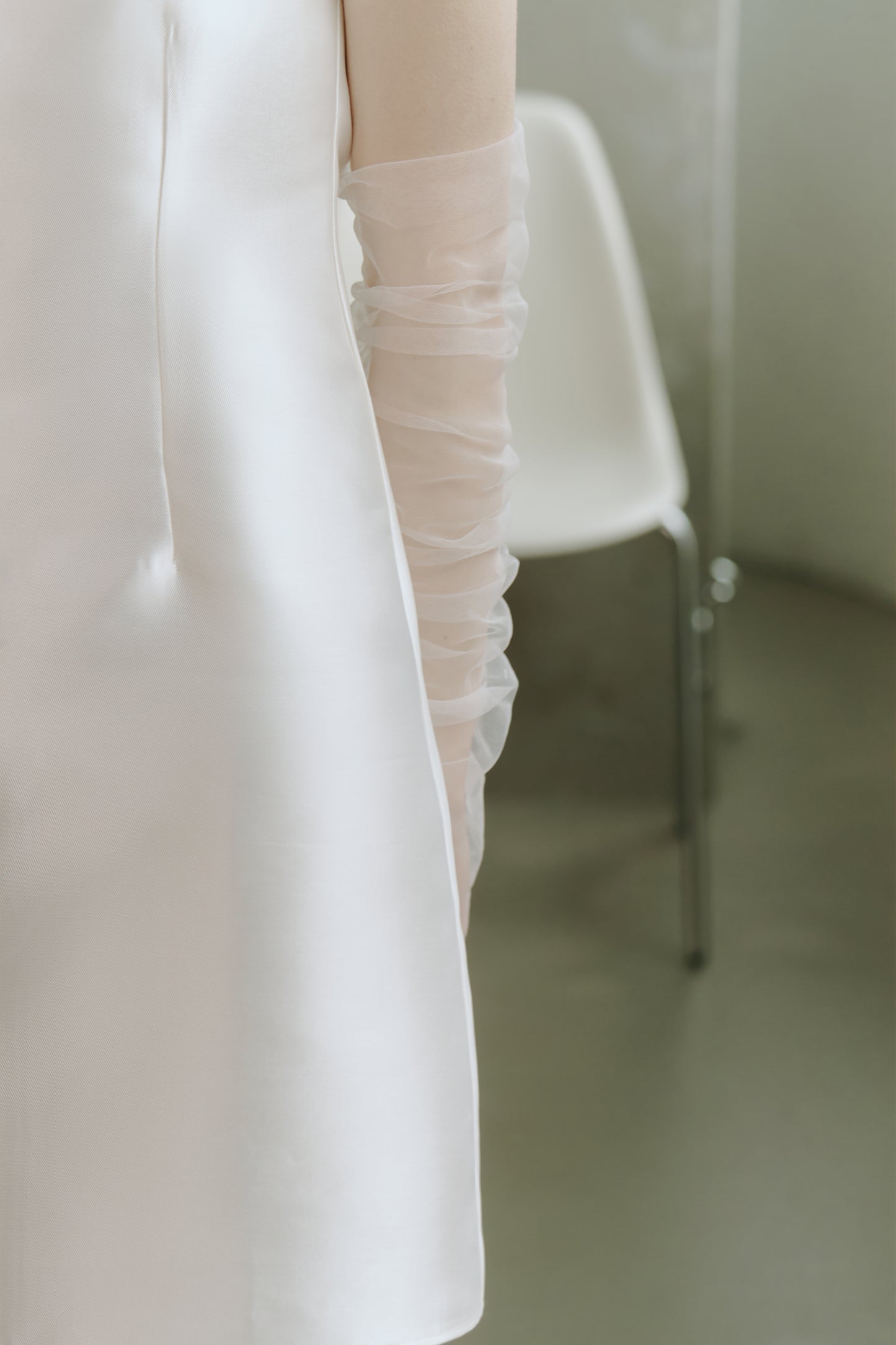 Mikado Satin Short Wedding Dress