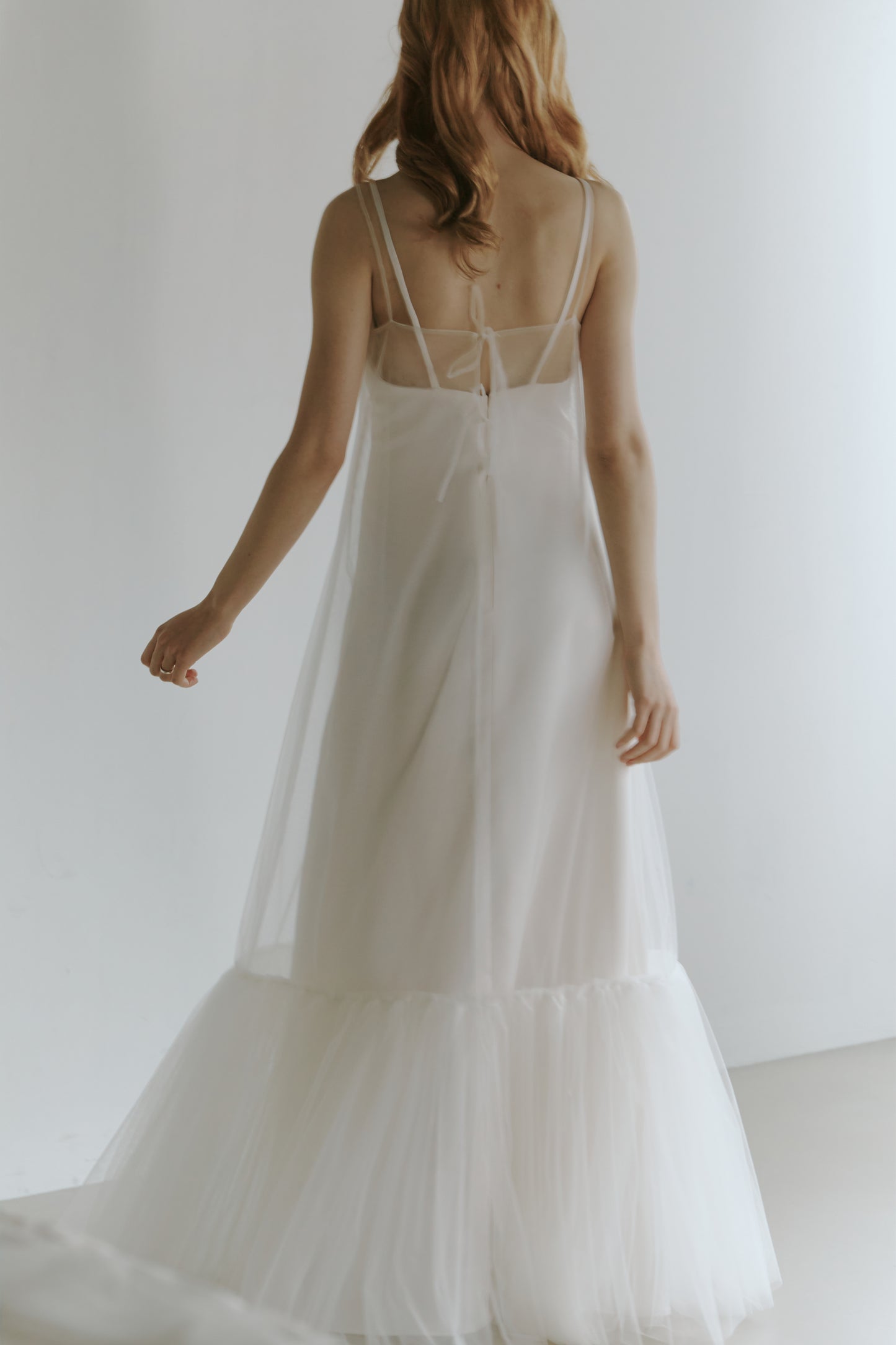 Elegant Tulle Slip Wedding Dress