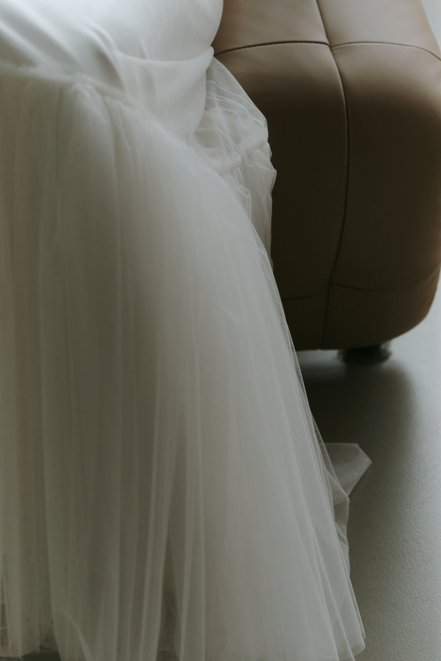 Elegant Tulle Slip Wedding Dress