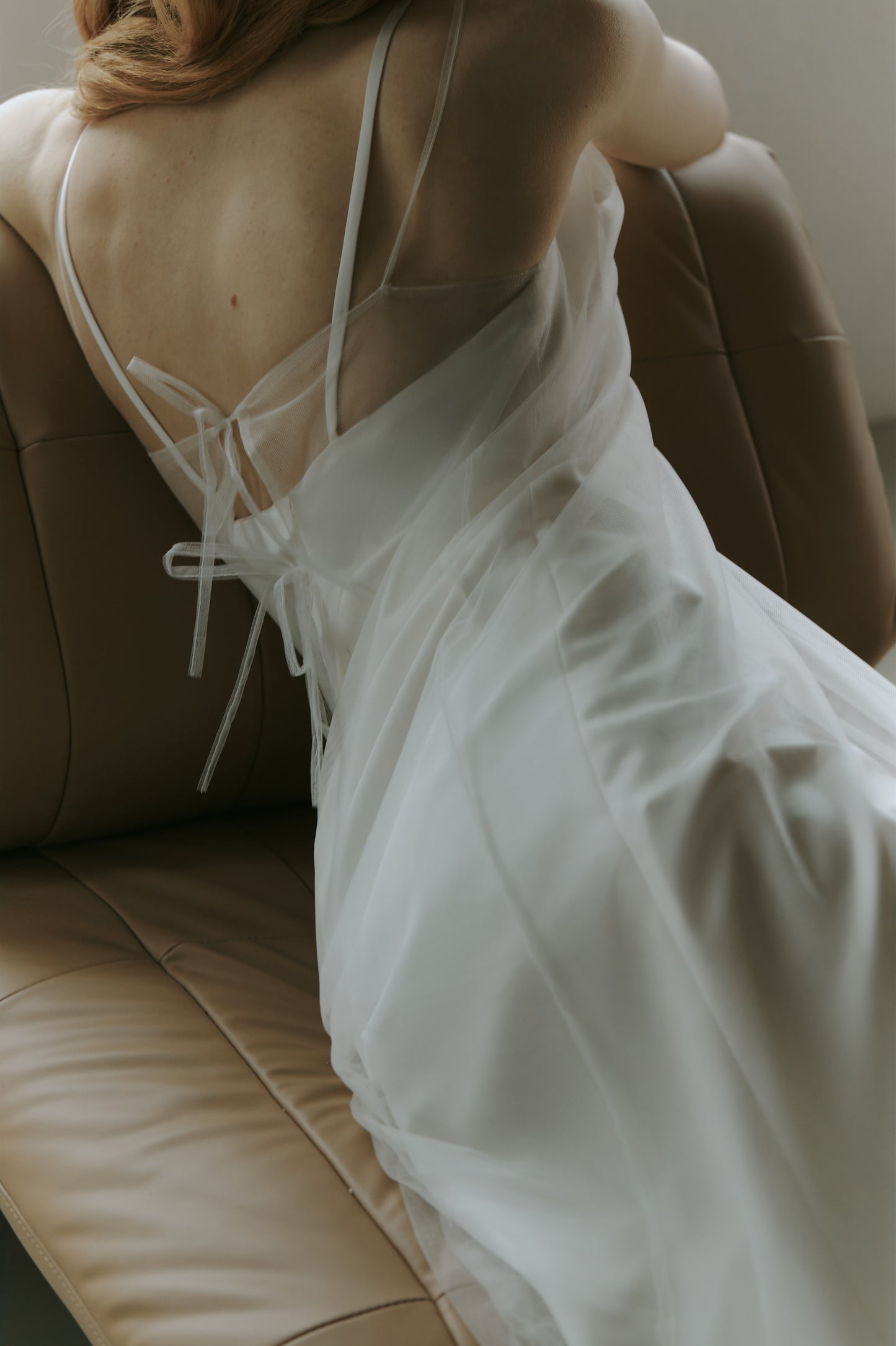Elegant Tulle Slip Wedding Dress