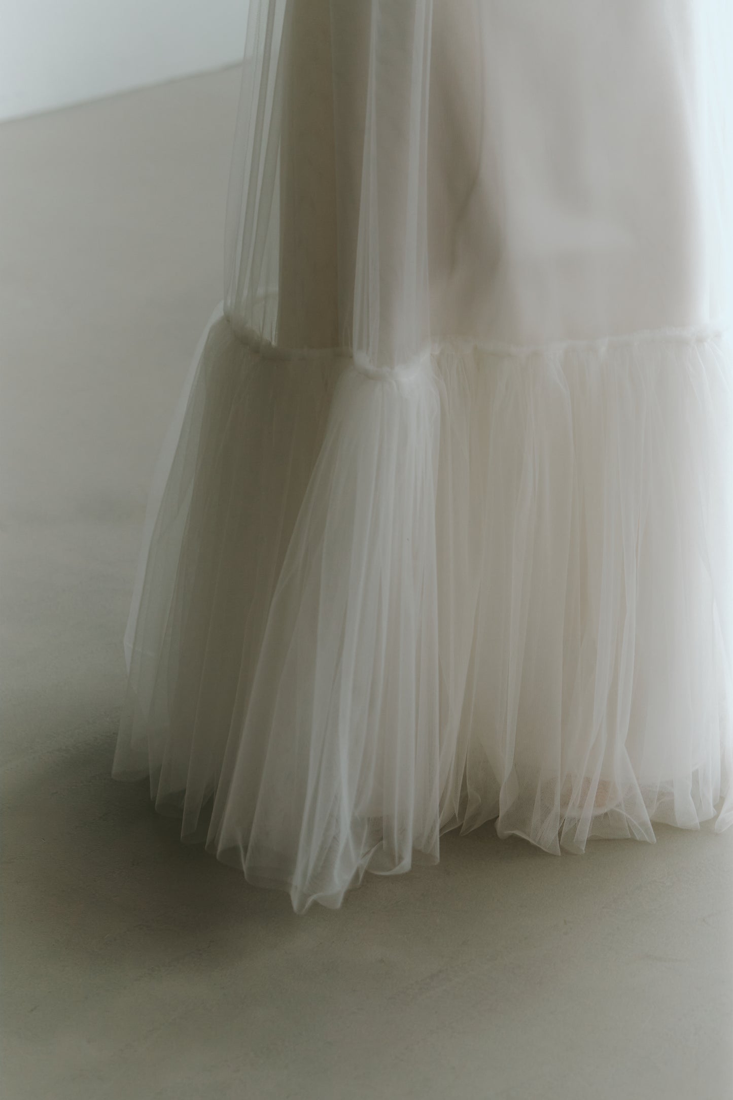Elegant Tulle Slip Wedding Dress