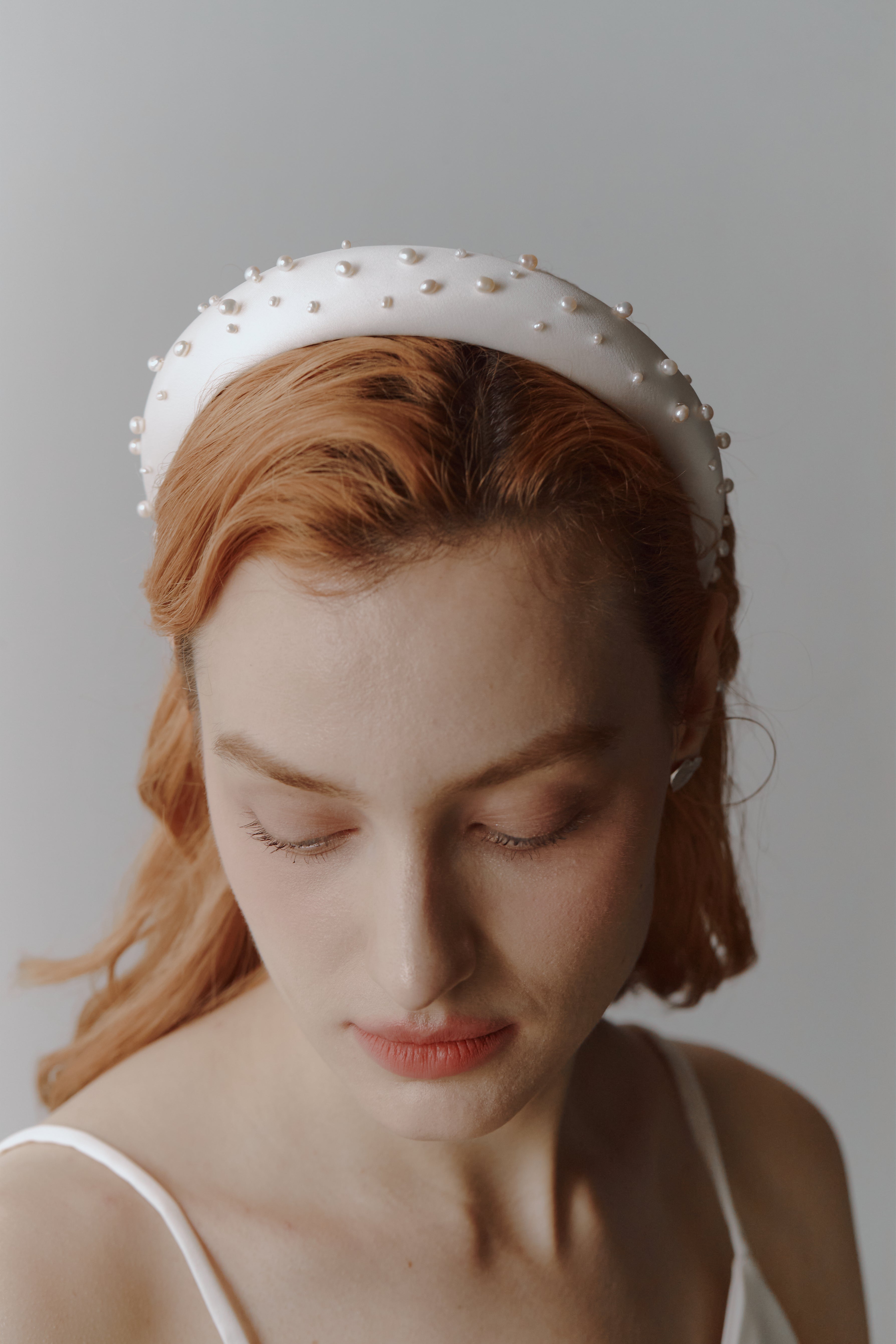 Freshwater Pearl Satin Bridal Headband