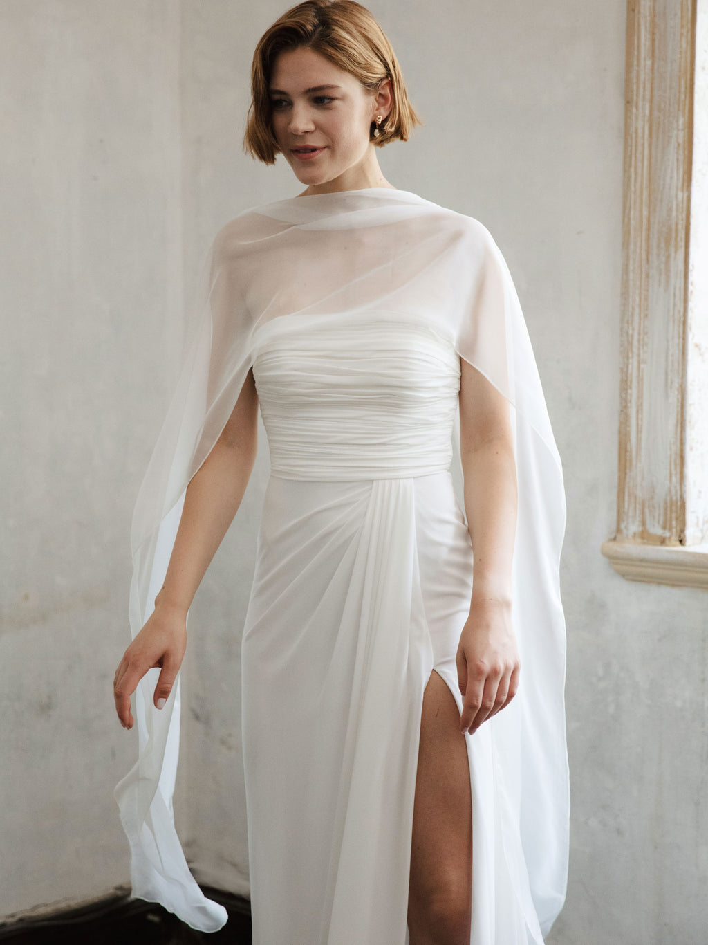 Strapless Modest Wedding Dress