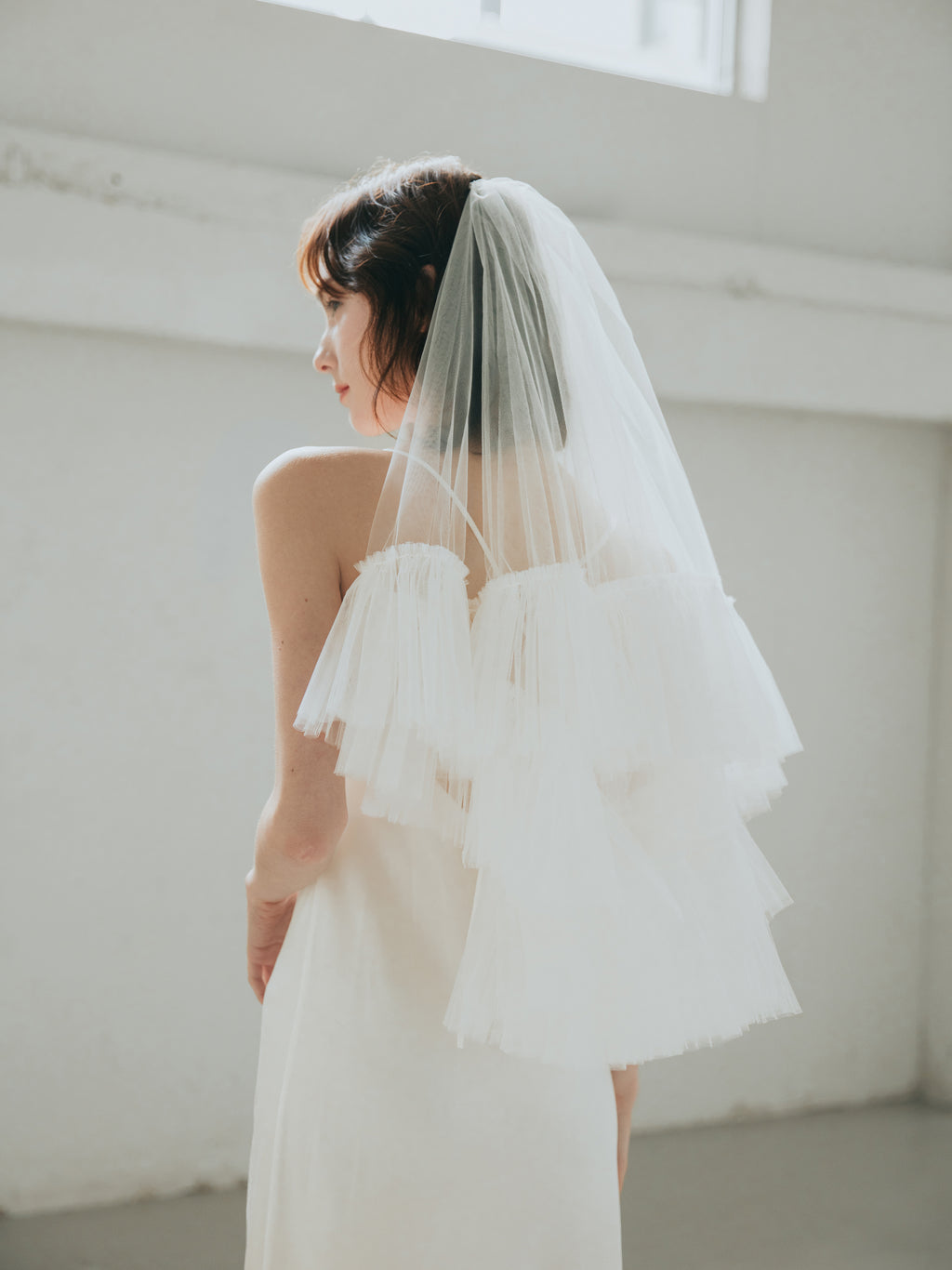 Ruffle Edge Statement Bridal Veil