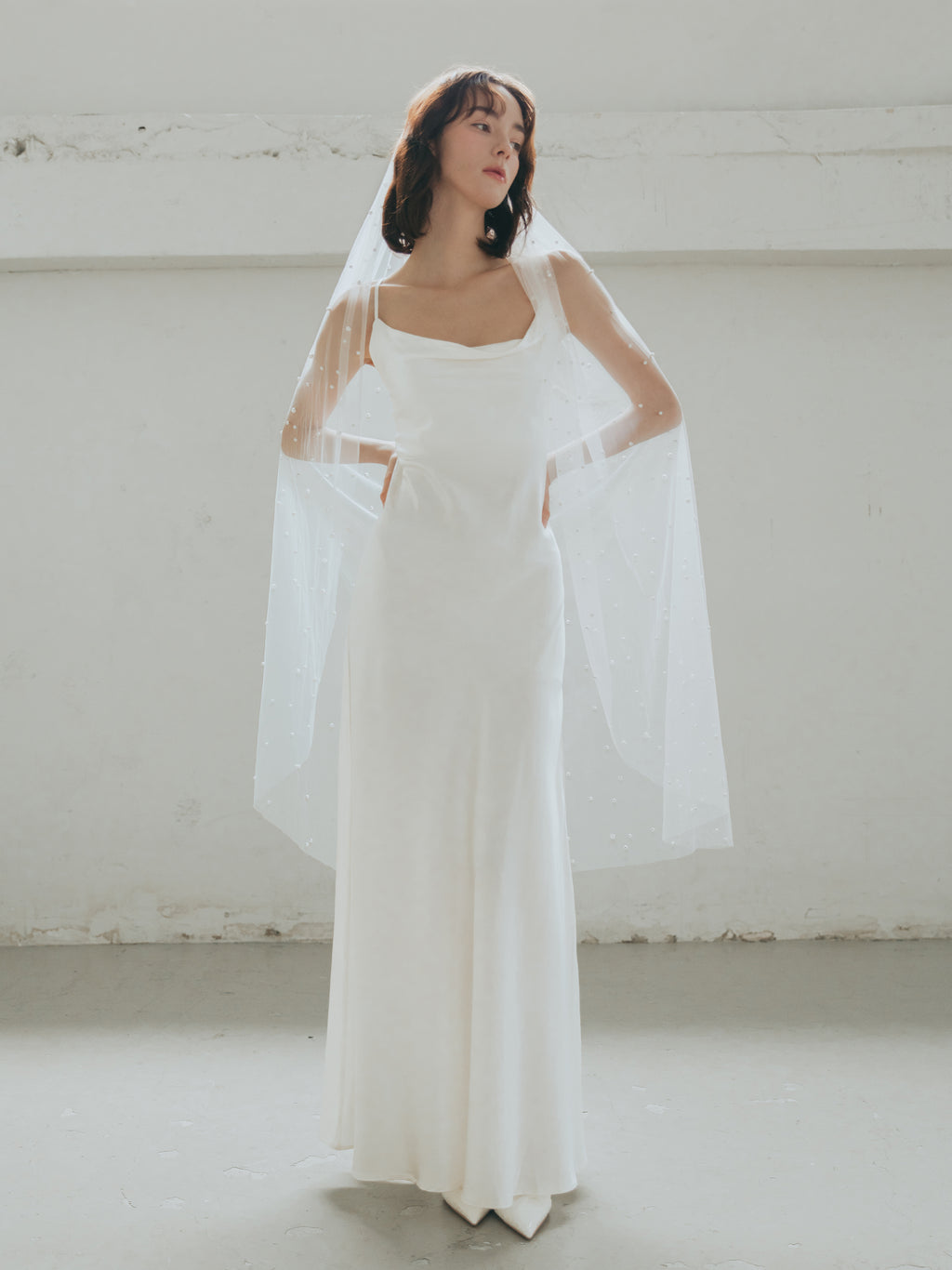 Bias Cut Pure Silk Wedding Dress