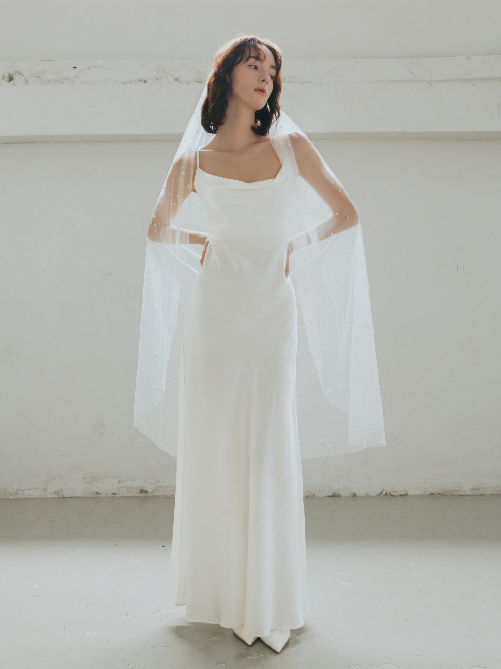 Bias Cut Pure Silk Wedding Dress