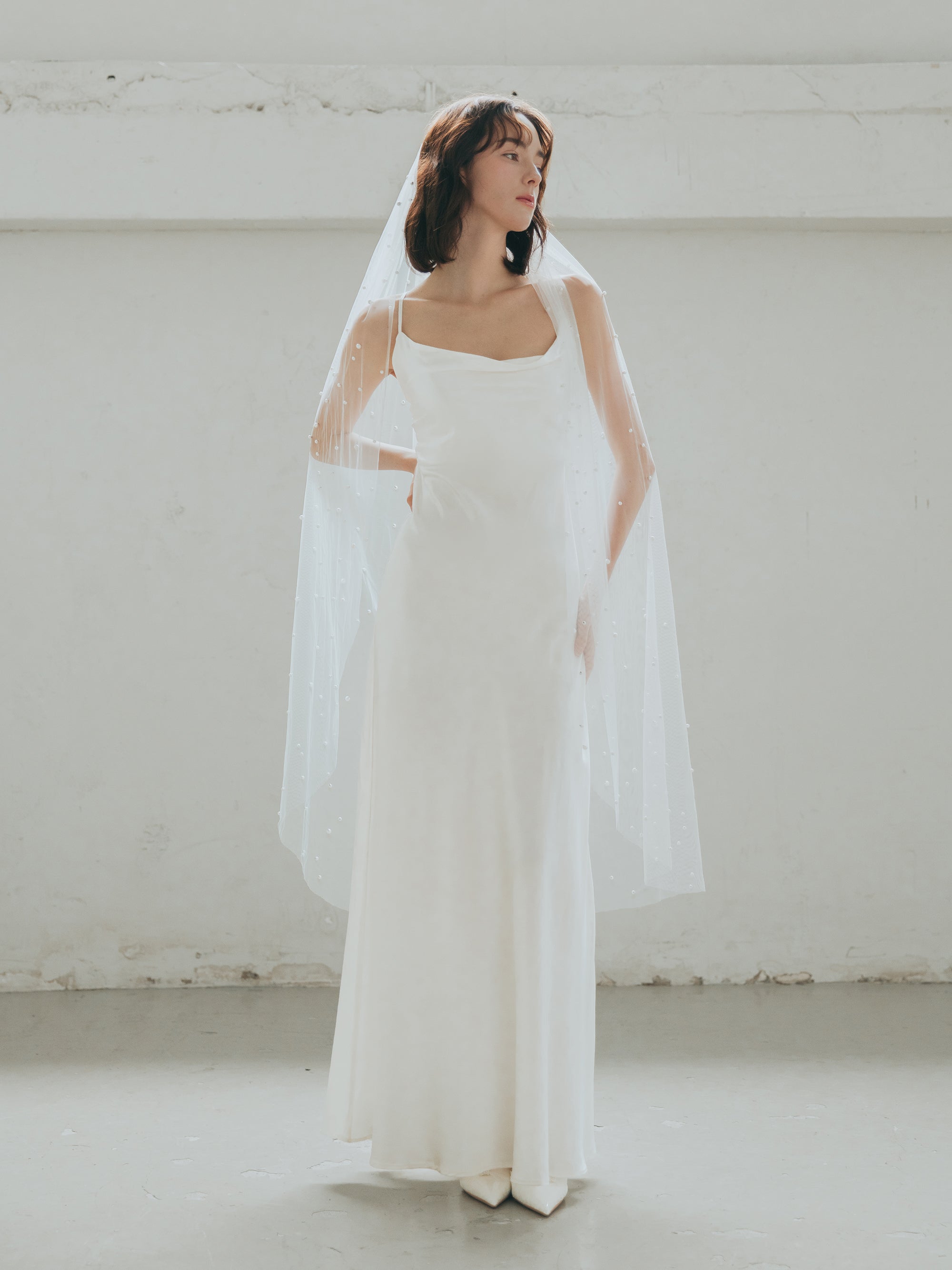 Bias Cut Pure Silk Wedding Dress