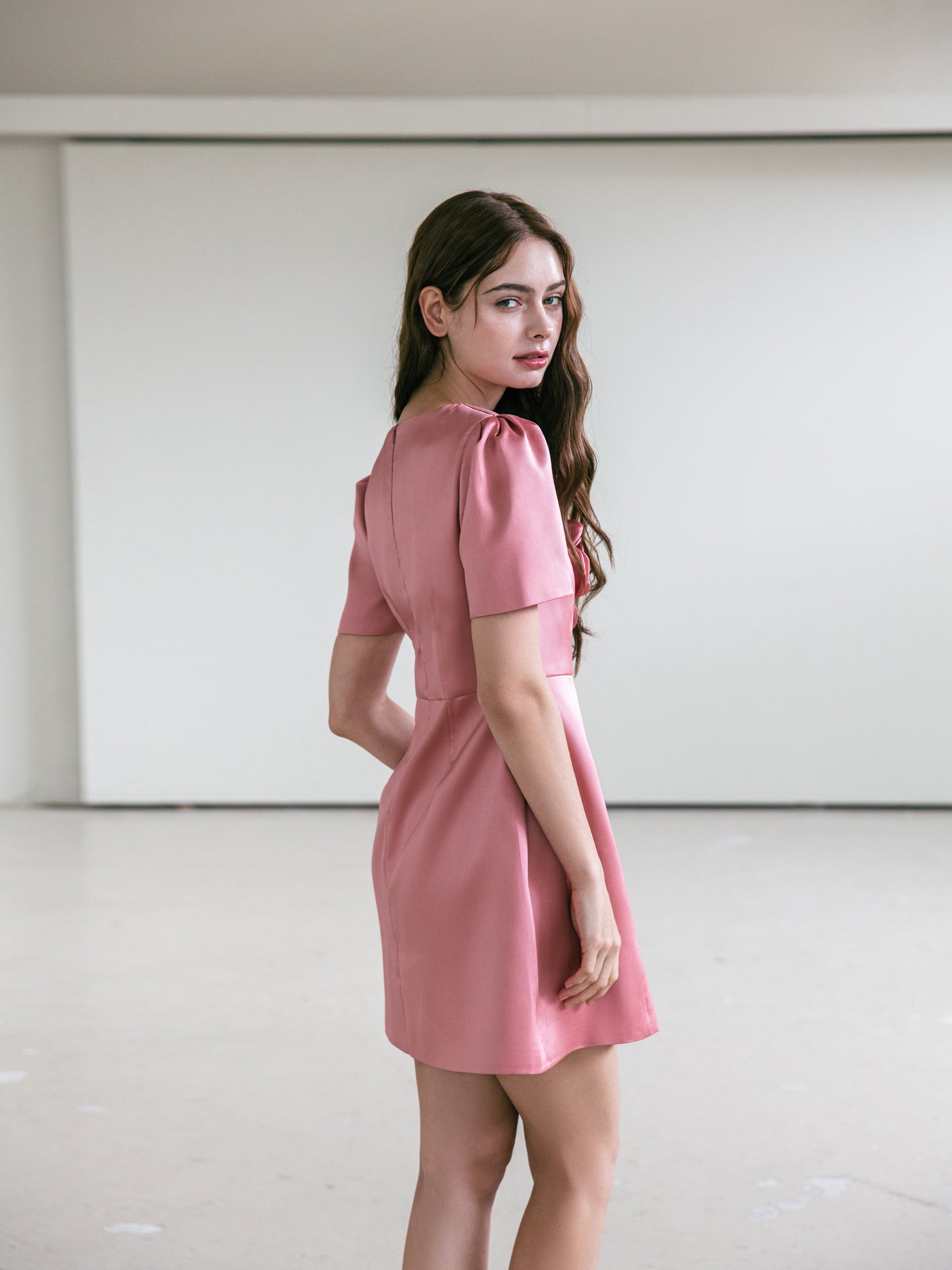 Floral Pink Dress Wedding