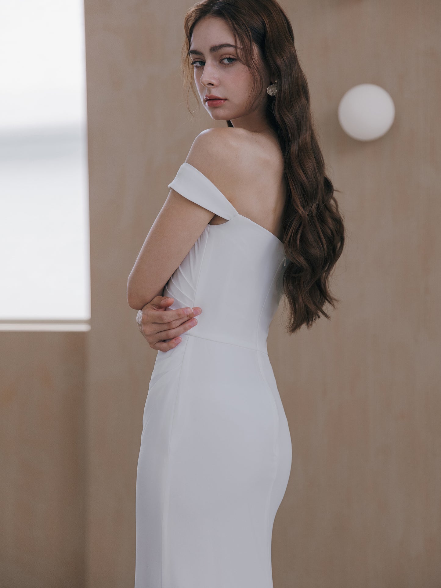 Off Shoulder Wedding Dress
