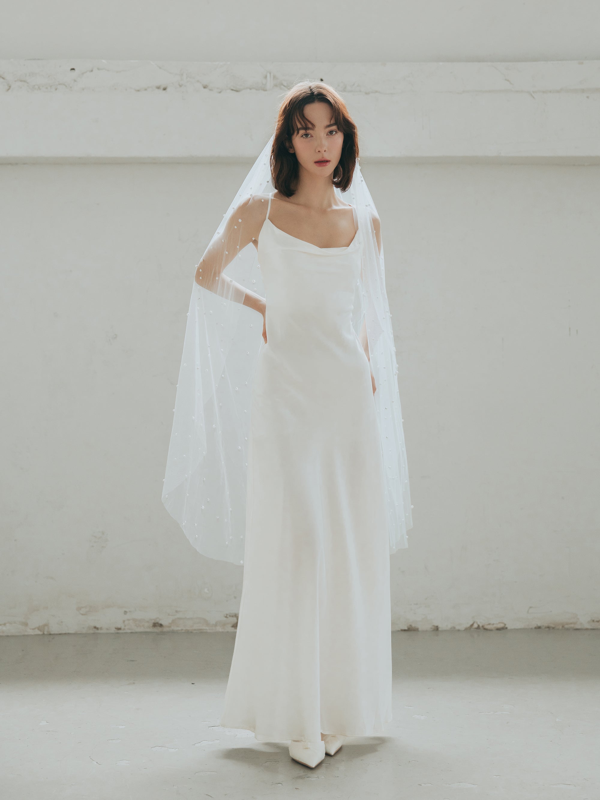 Bias Cut Pure Silk Wedding Dress