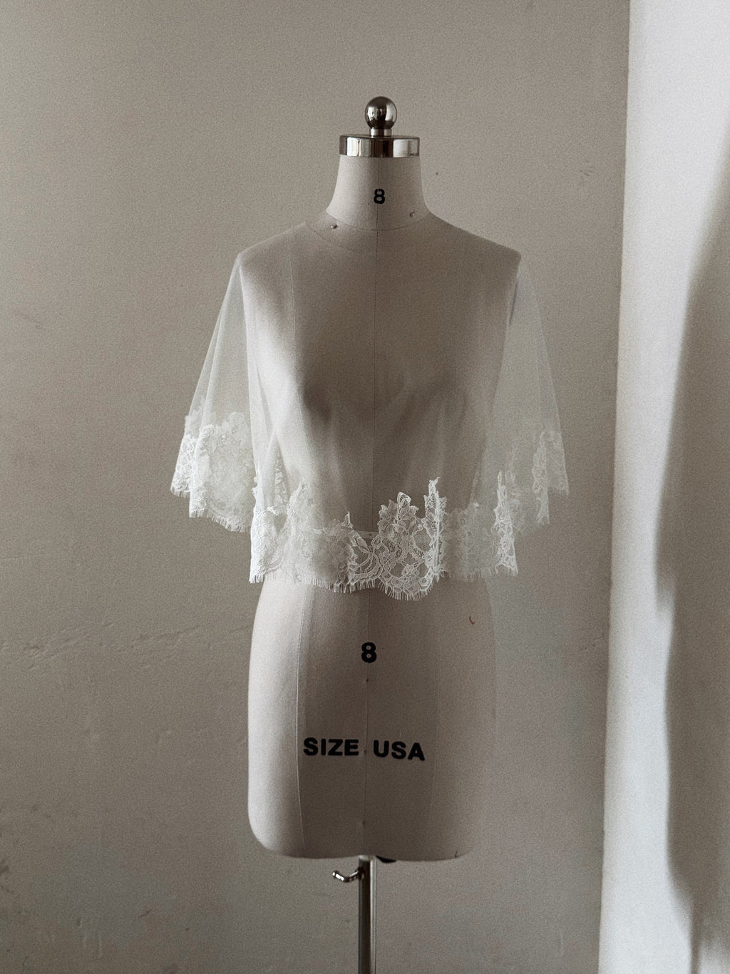 Bridal Hat with Lace Trim Veil - Straw Hat