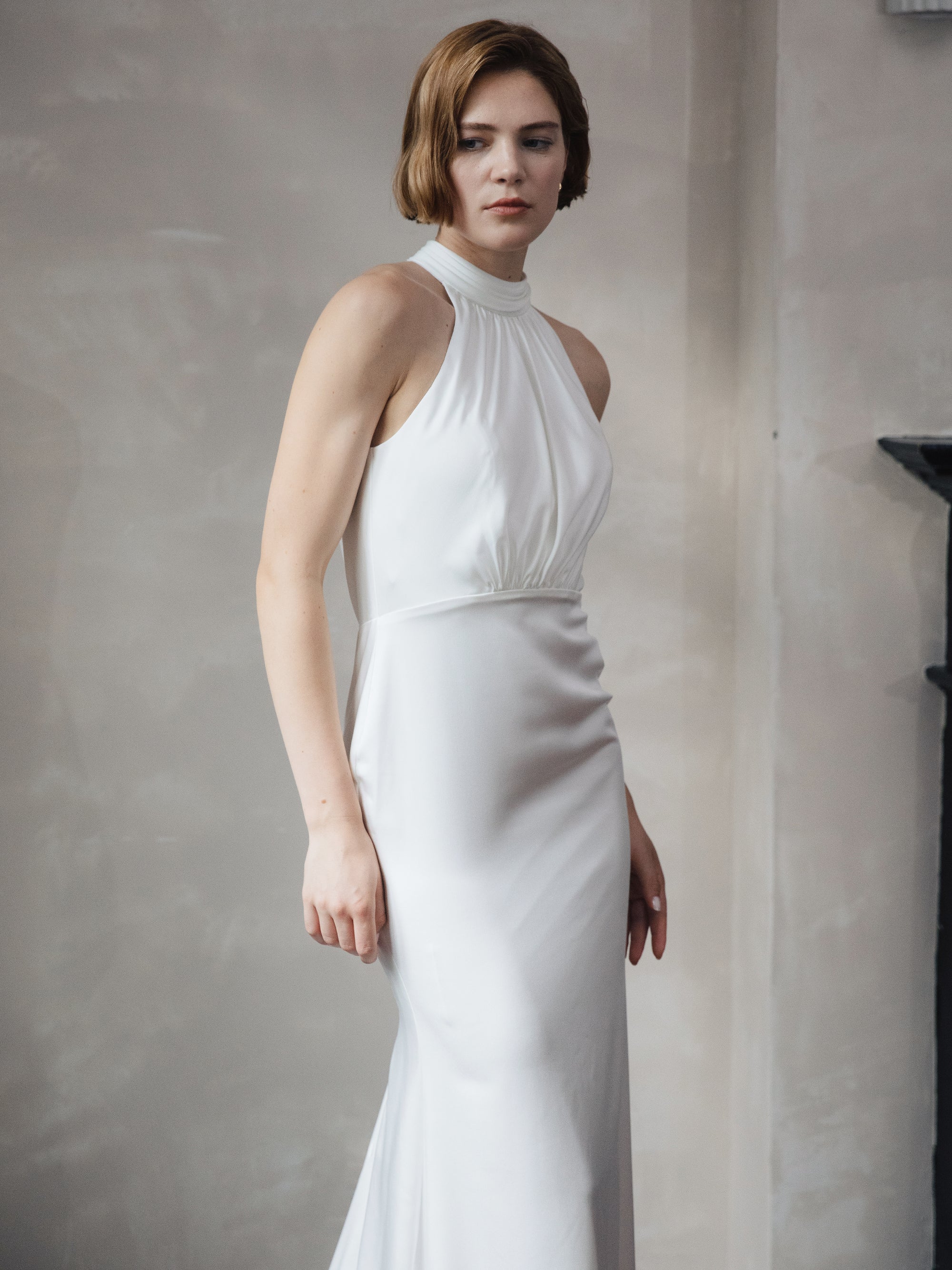 Minimalist Halter Wedding Dress